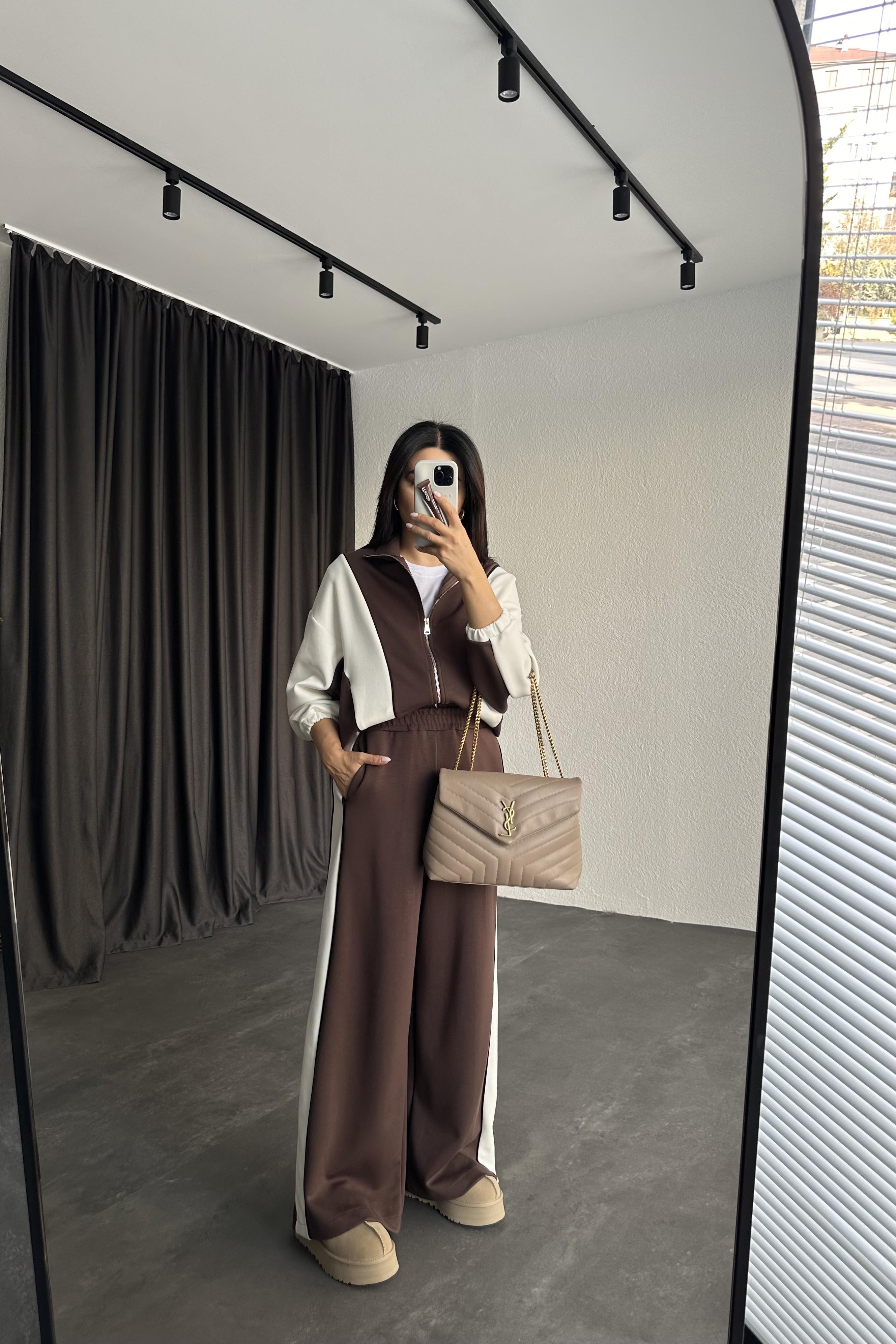 Kahve Oysho Renk Geçişli Modal Takım 