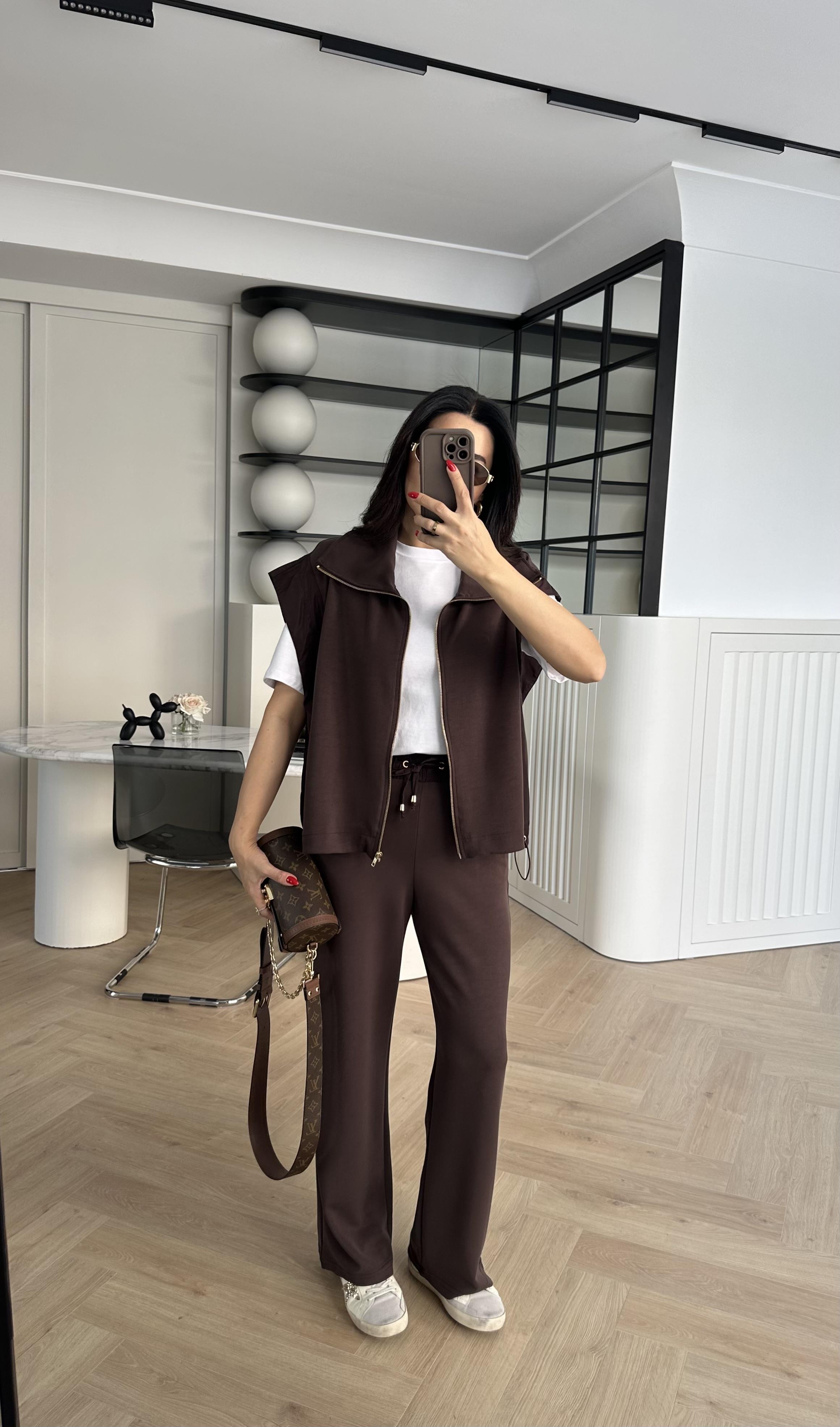 Kahve Paraşüt Kumaş Detaylı Marka Model Takım