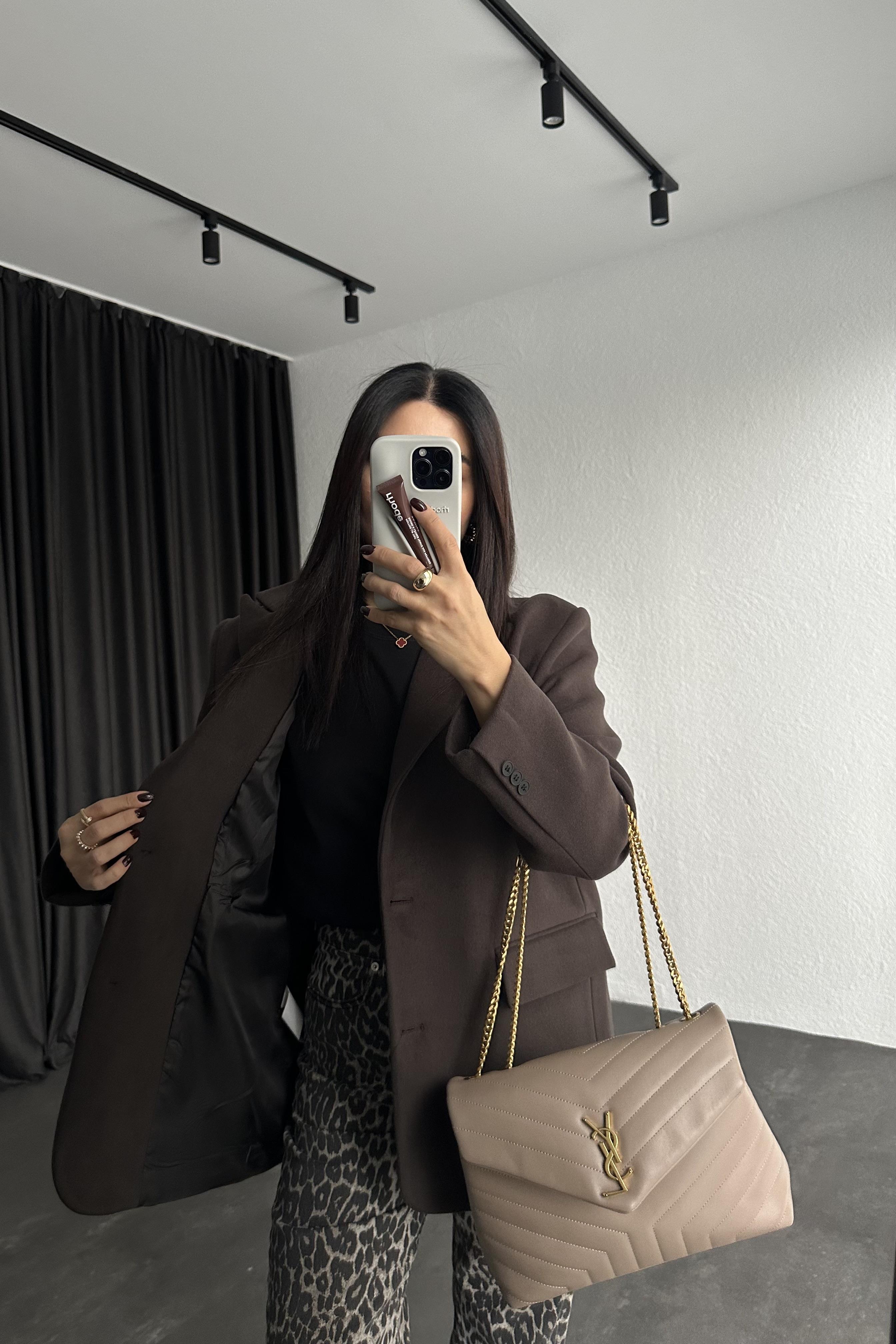 Kahve Renk Astarlı Premium Kaşe Blazer Ceket