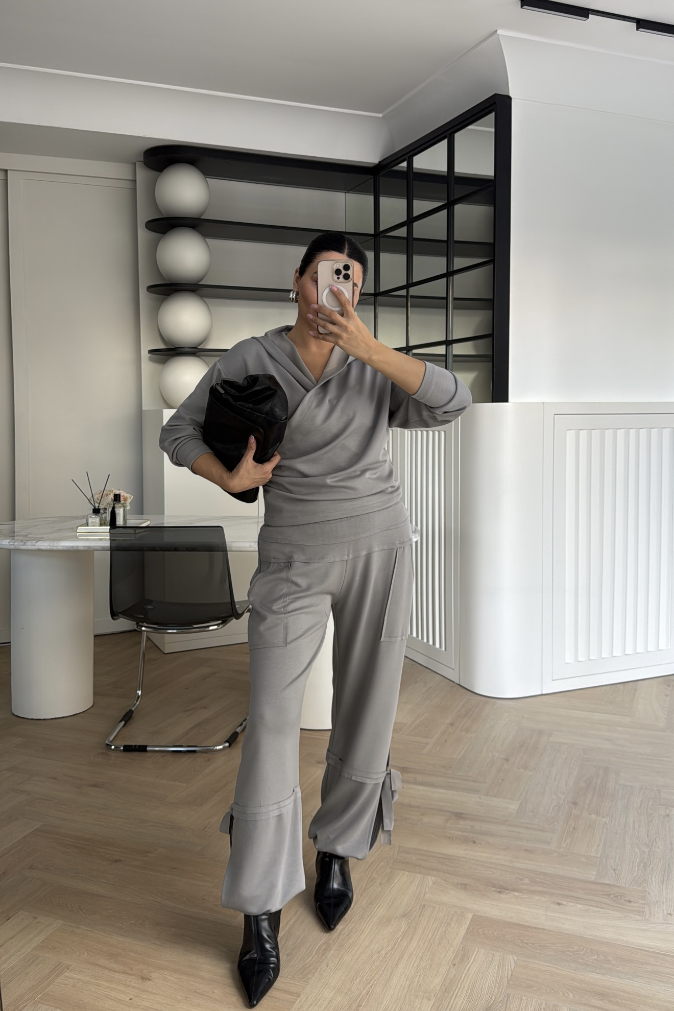 KAPÜŞONLU MODAL TAKIM GRİ