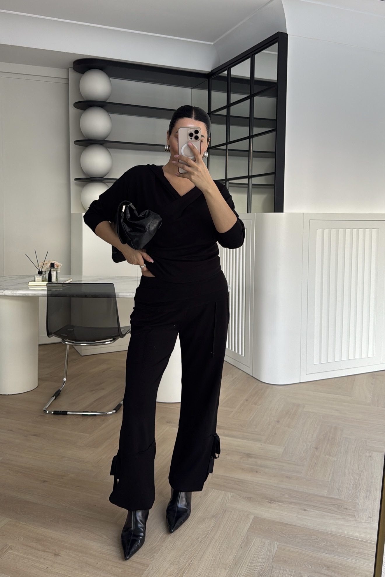 KAPÜŞONLU MODAL TAKIM SİYAH 