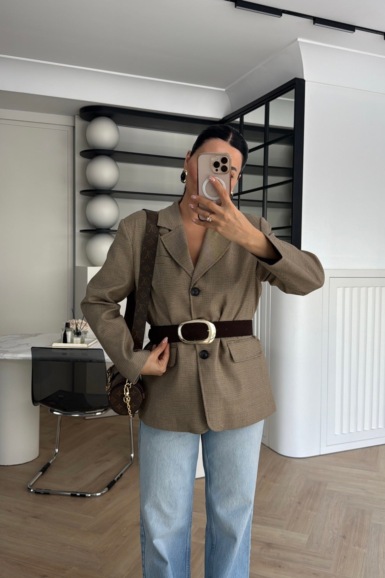 KEMERLİ PÖTİKARE  BLAZER CEKET 