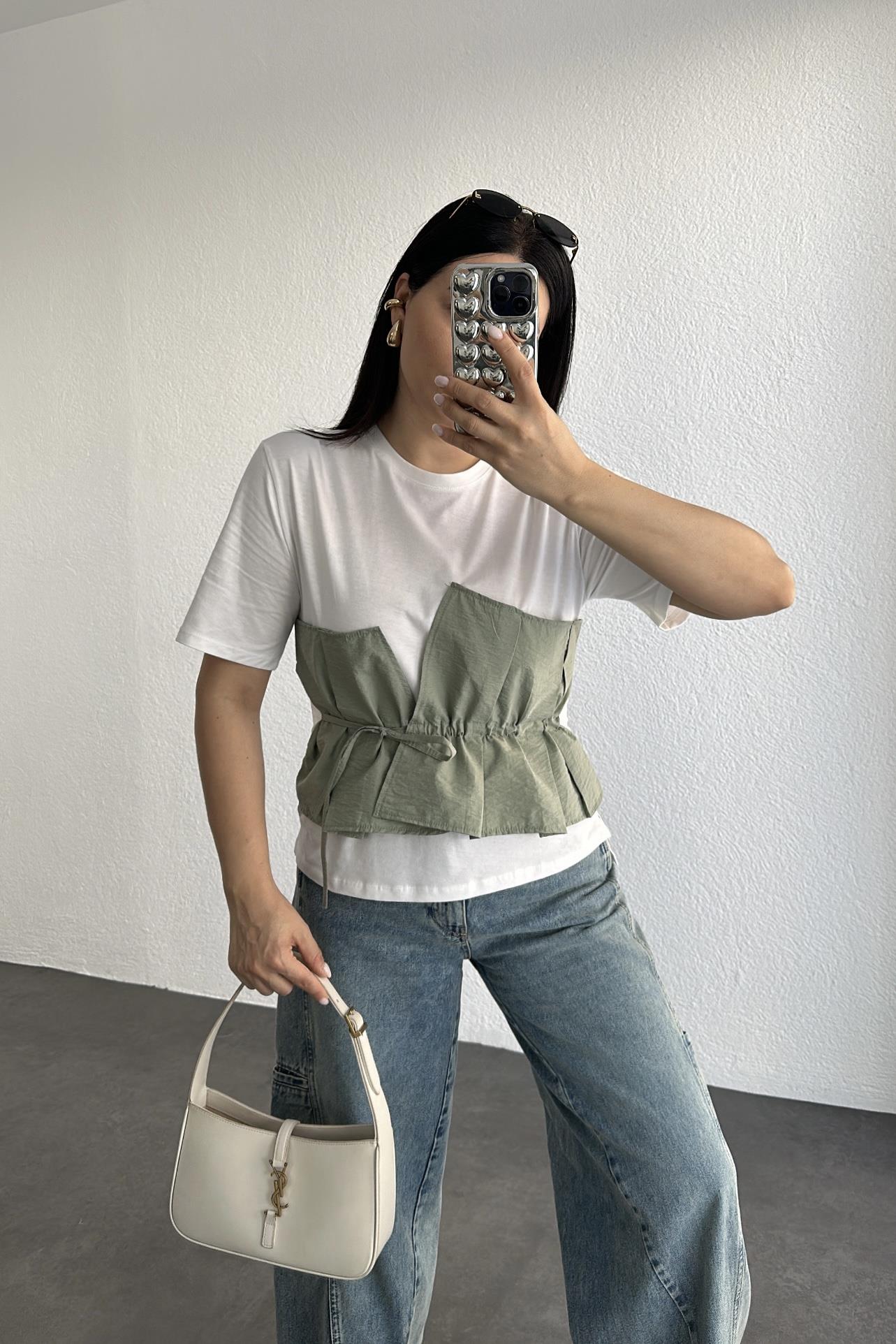 Korsajlı Tişört Mint