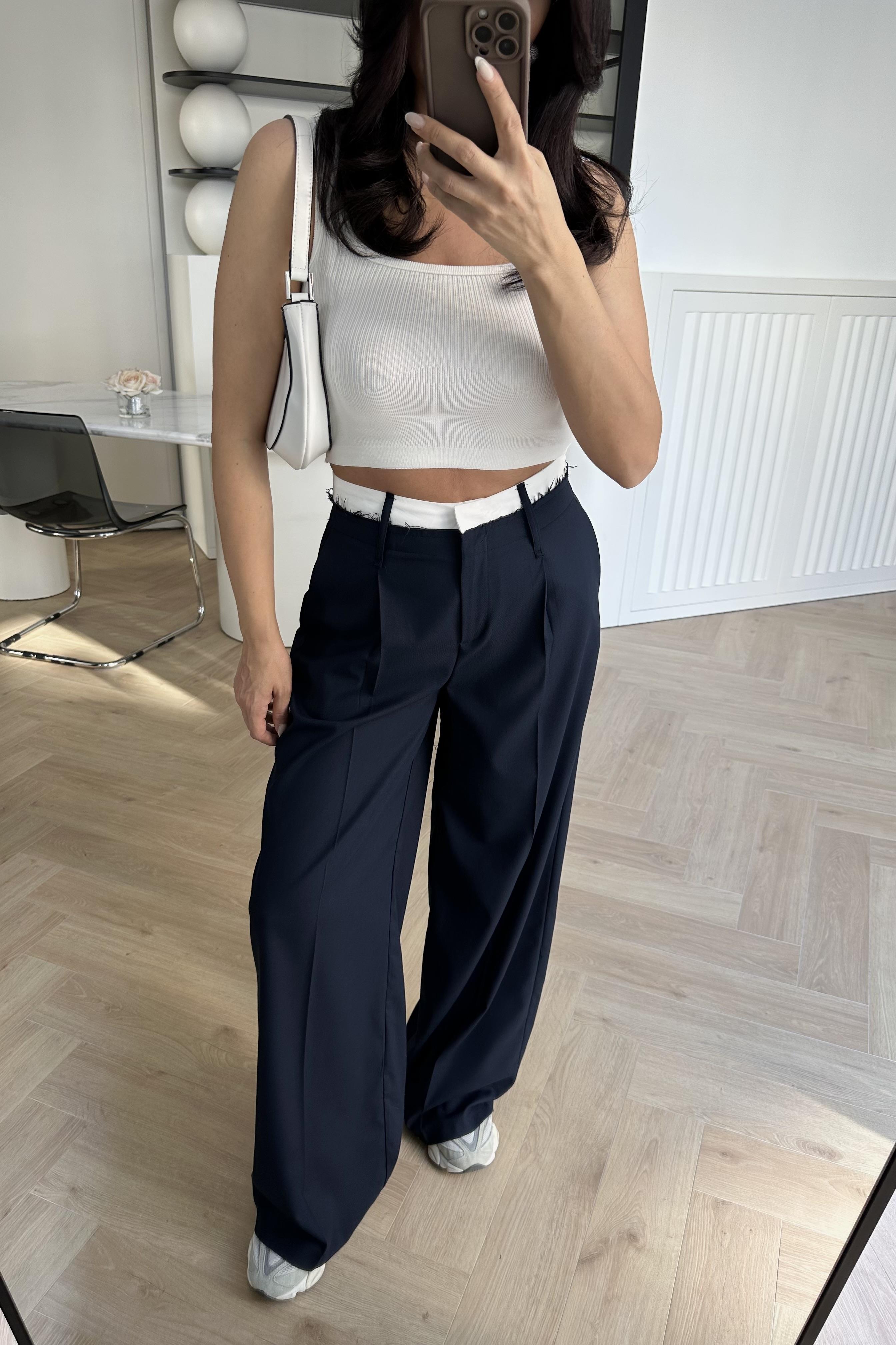 Laci Bel Detaylı Premium Palazzo Pantolon