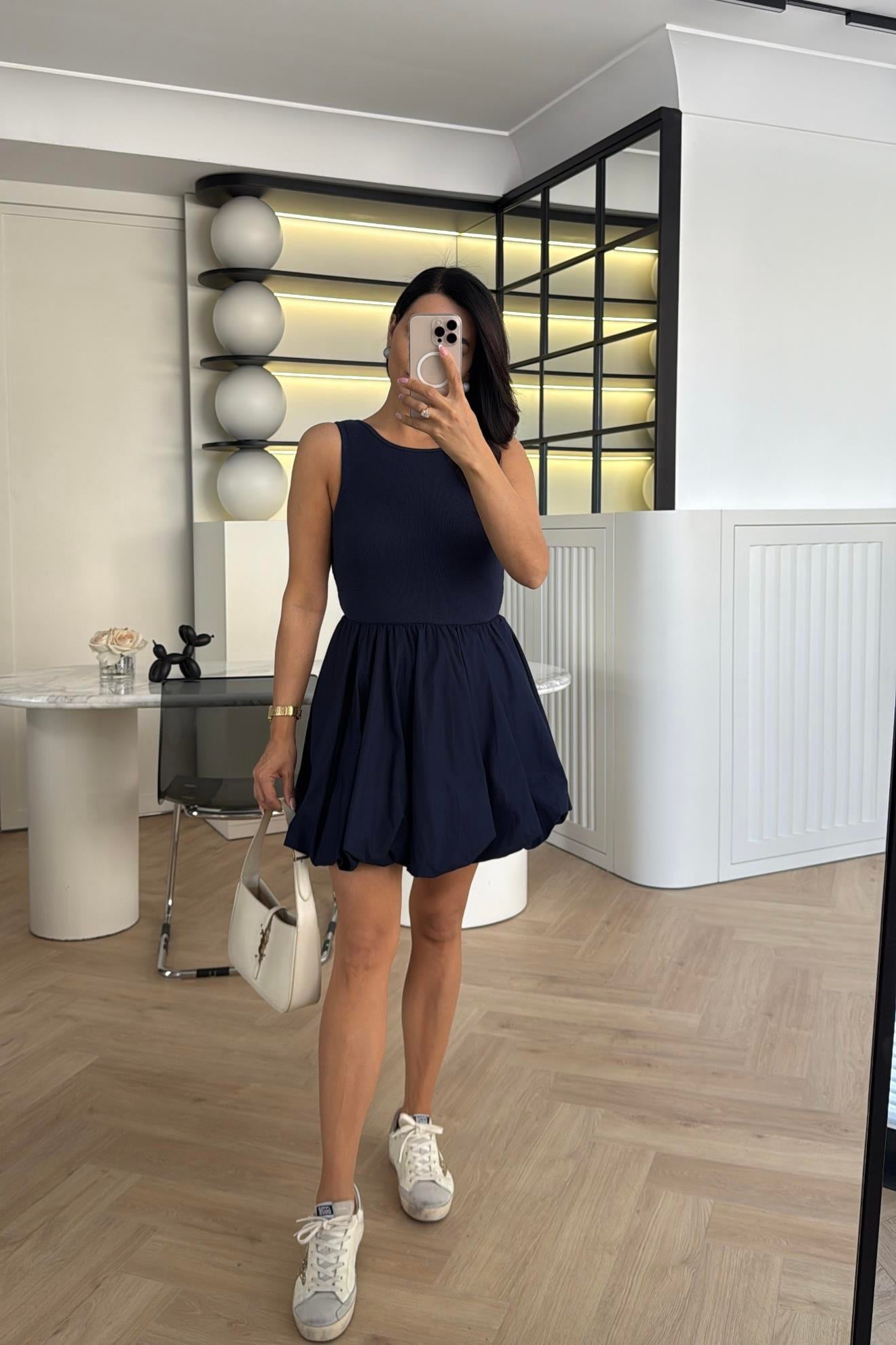 Laci Kolsuz Balon Etekli Elbise