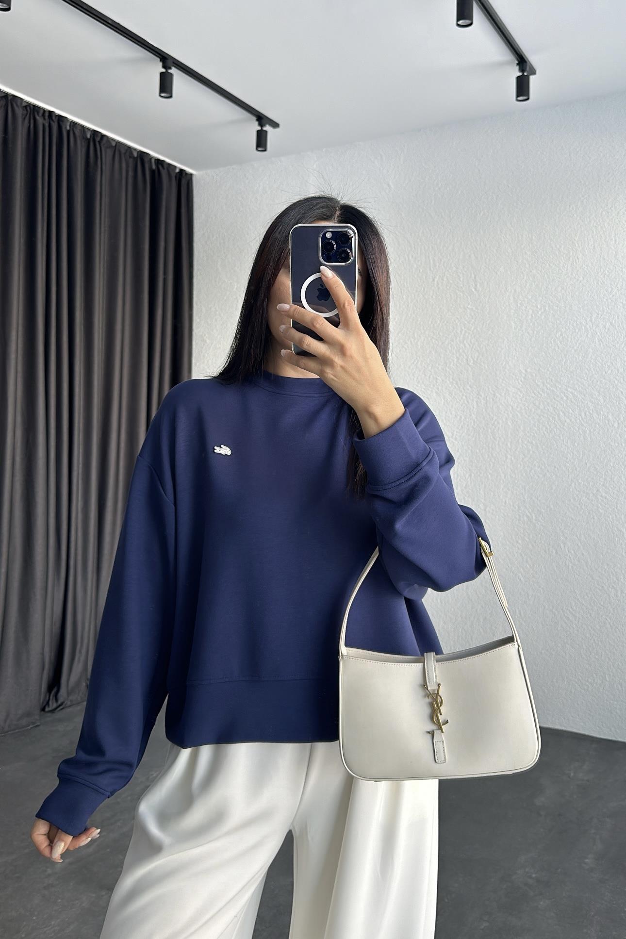 Laci Modal Kumaş Logolu Sweatshirt 