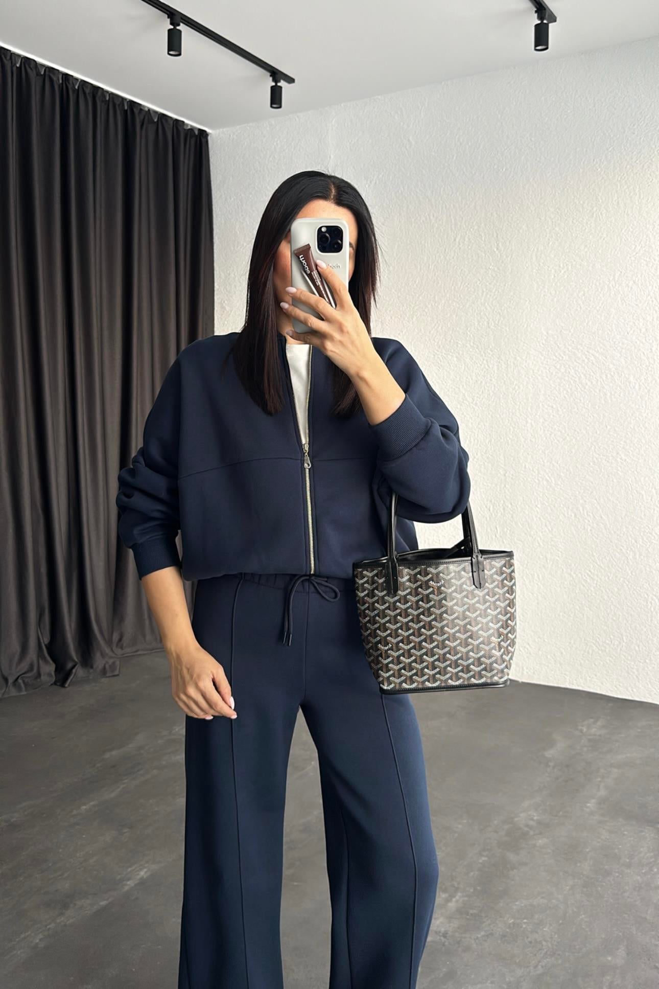 Lacivert Şardonlu Zr Model Eşofman Takımı