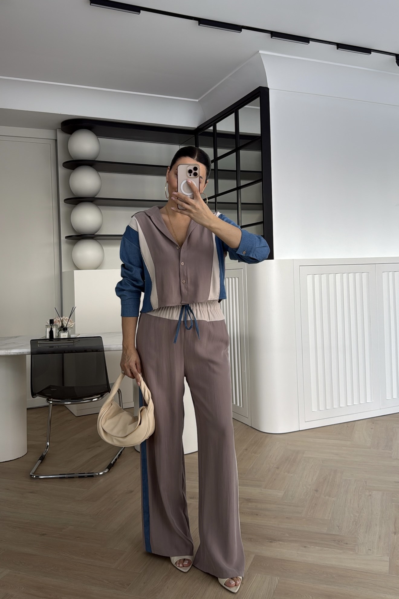 MARKA MODEL BLOKLU TENSEL TAKIM BEJ 