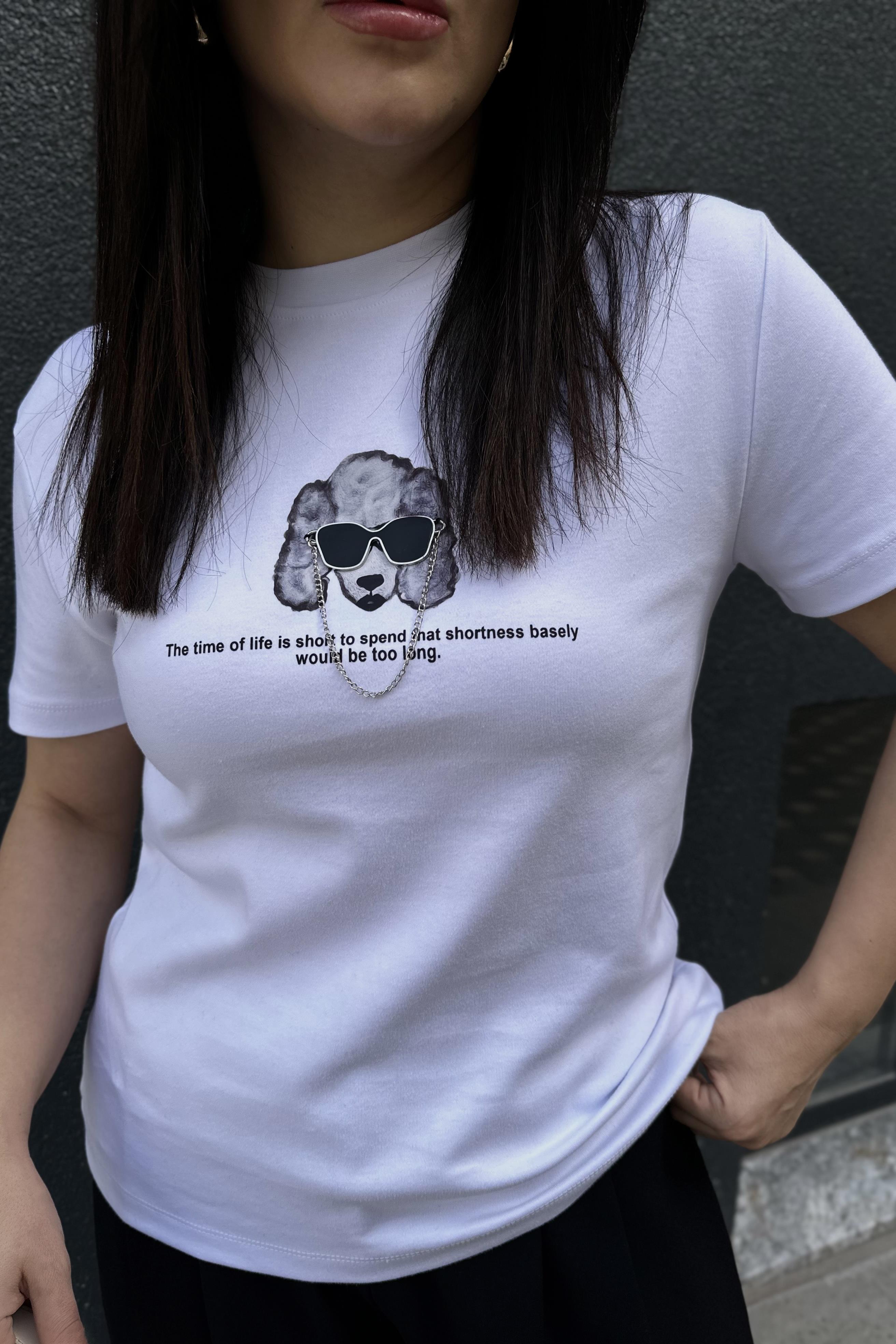 Marka Model Gözlük Detaylı Tasarım Tişört