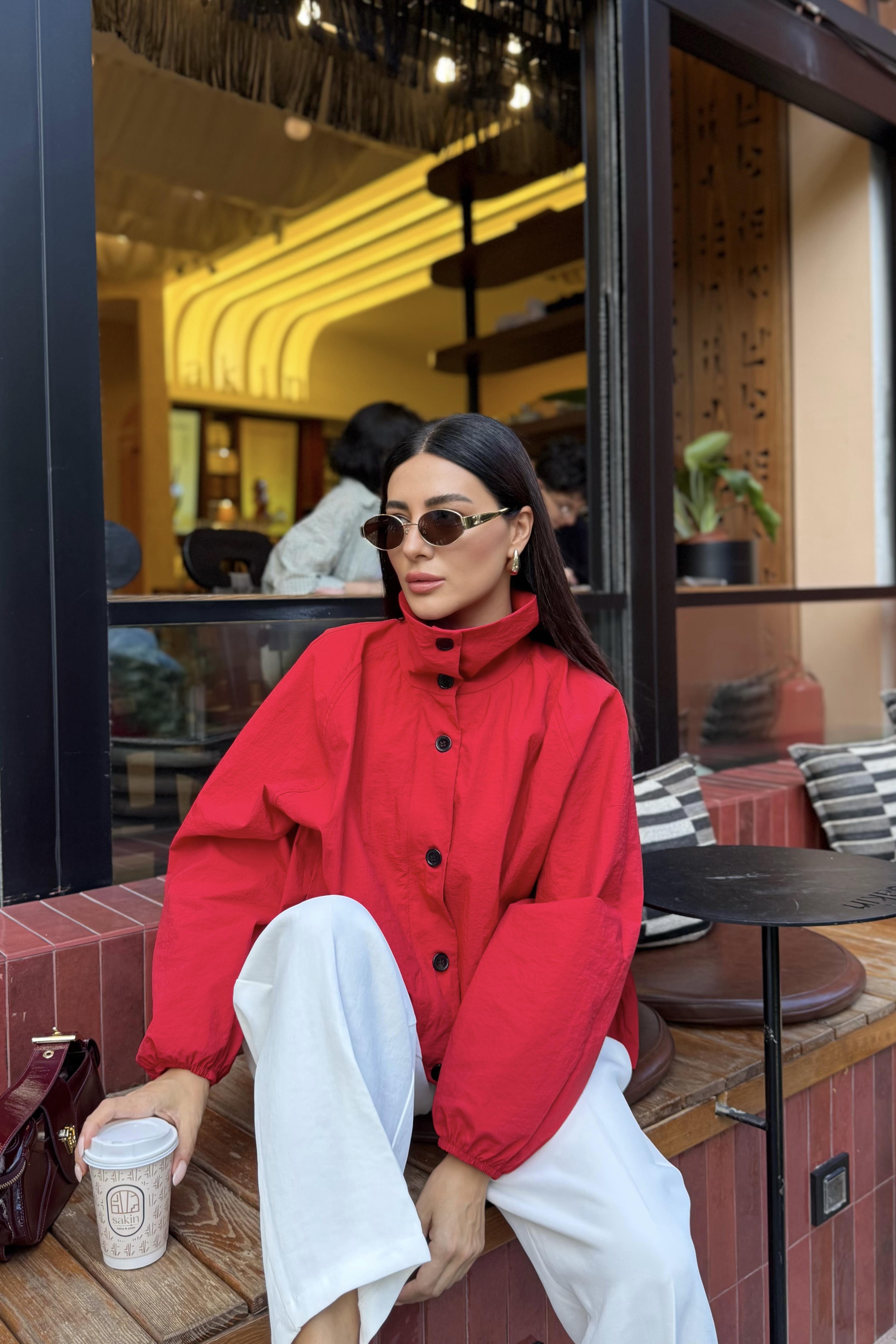 MASSİ MODEL KIRMIZI BOMBER CEKET 