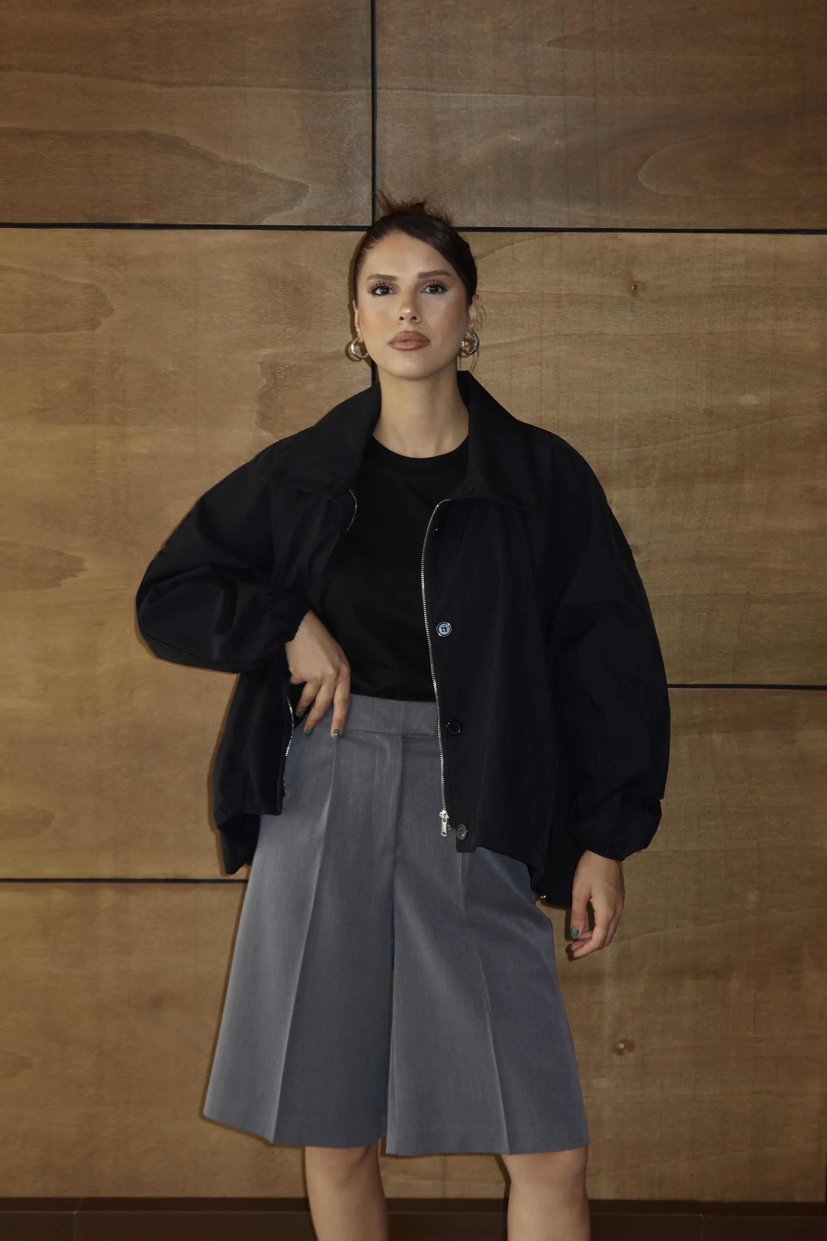 MASSİ MODEL SİYAH BOMBER CEKET