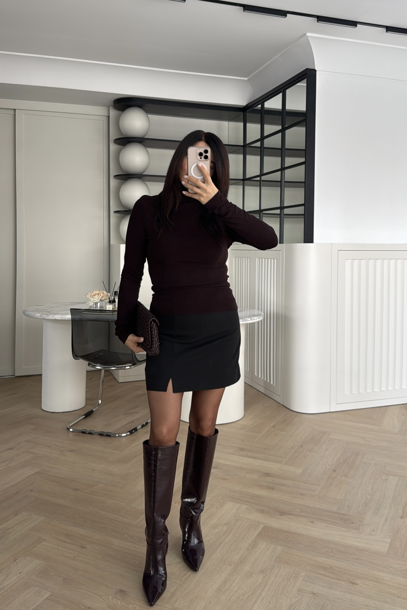 MASSİMO BALIKÇI YAKA MODAL BLUZ KAHVE 