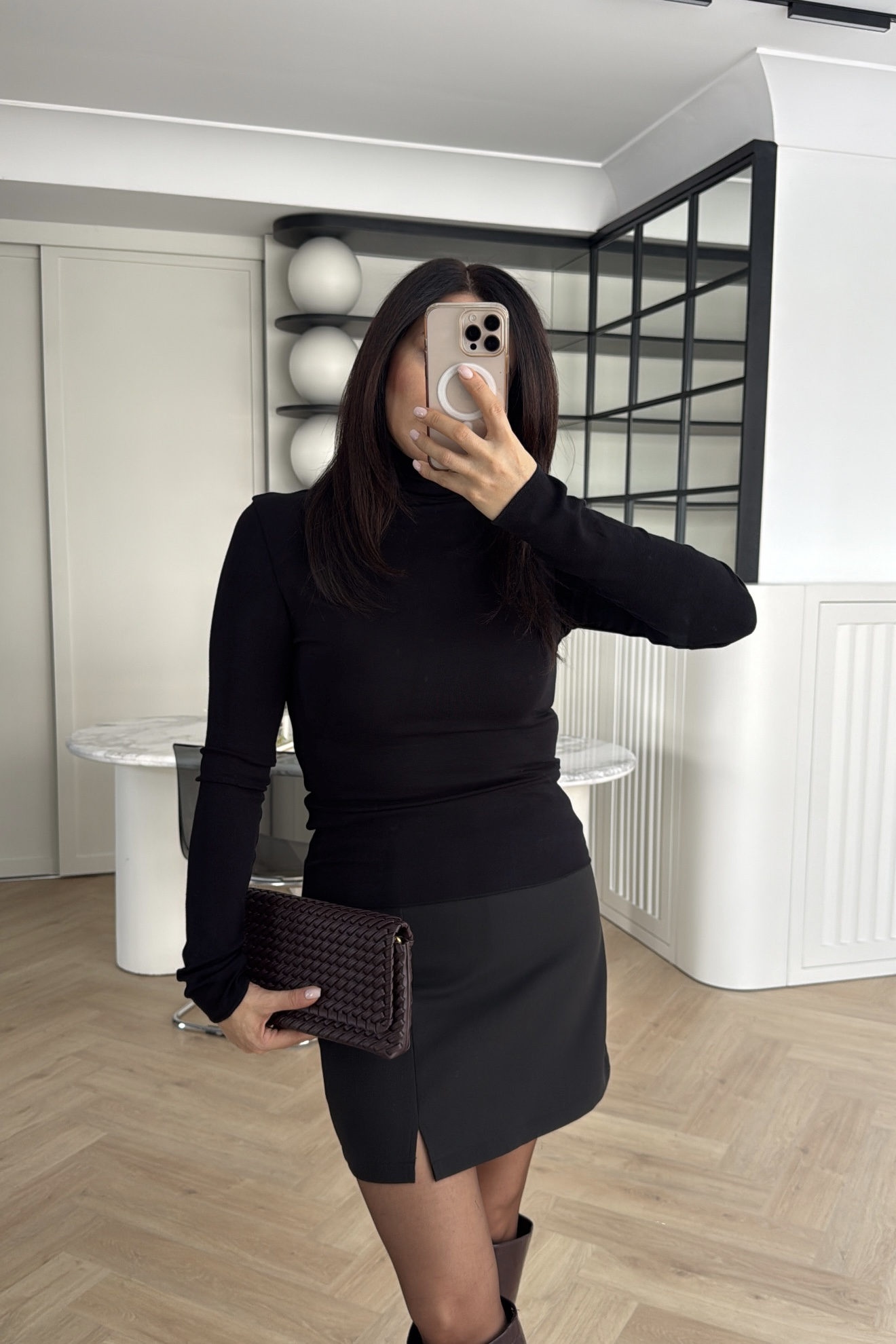 MASSİMO BALIKÇI YAKA MODAL BLUZ SİYAH 