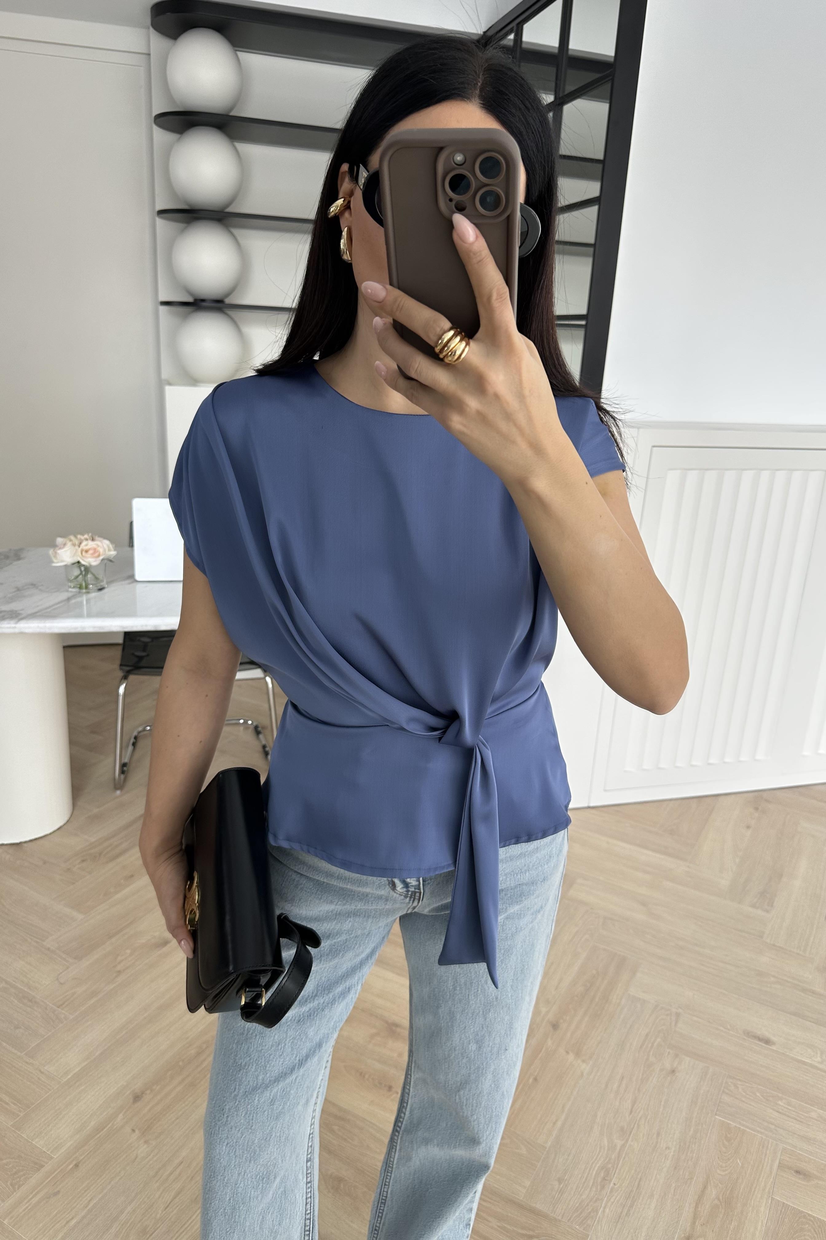 Mavi Zr Model Saten Bluz