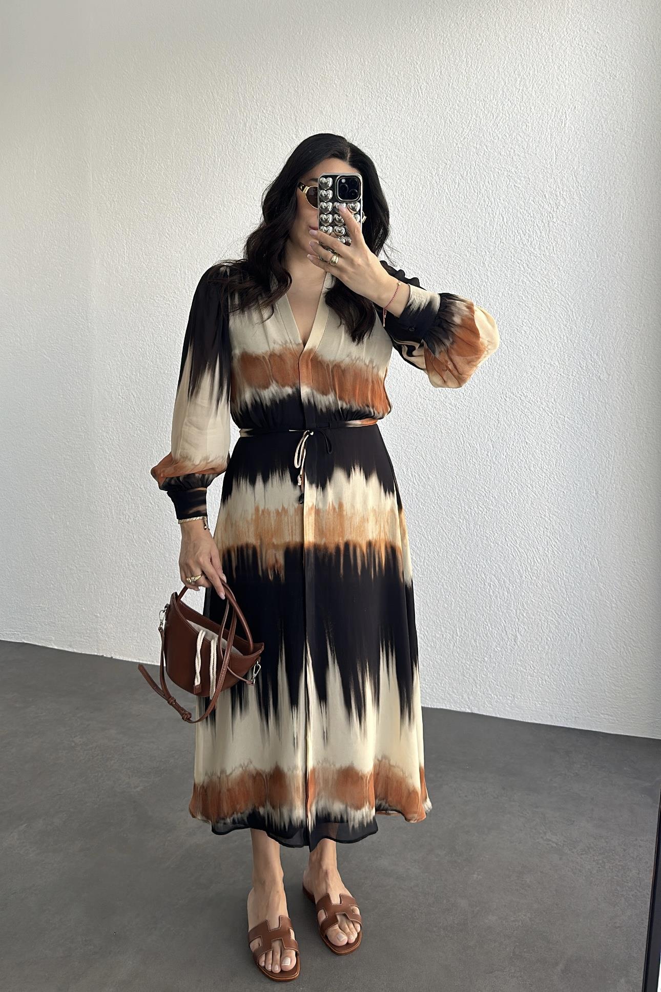 Orijinal marka şifon elbise 