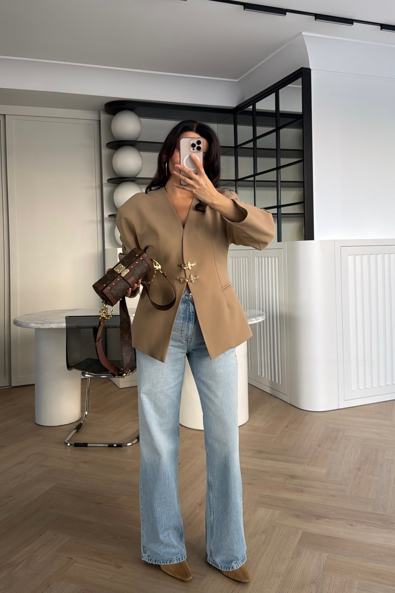 ORİJİNAL MARKA YÜKSEK BEL WİDE LEG JEAN PANTOLON 