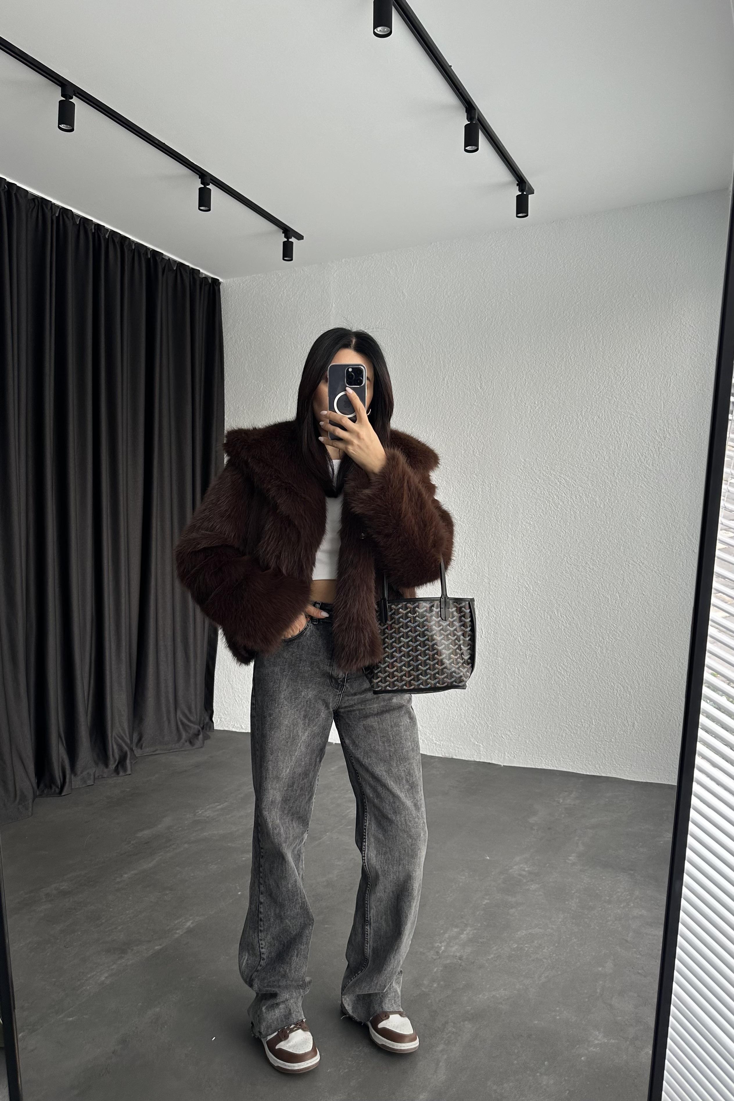 Oslo Model Kahve Renk Kürk 