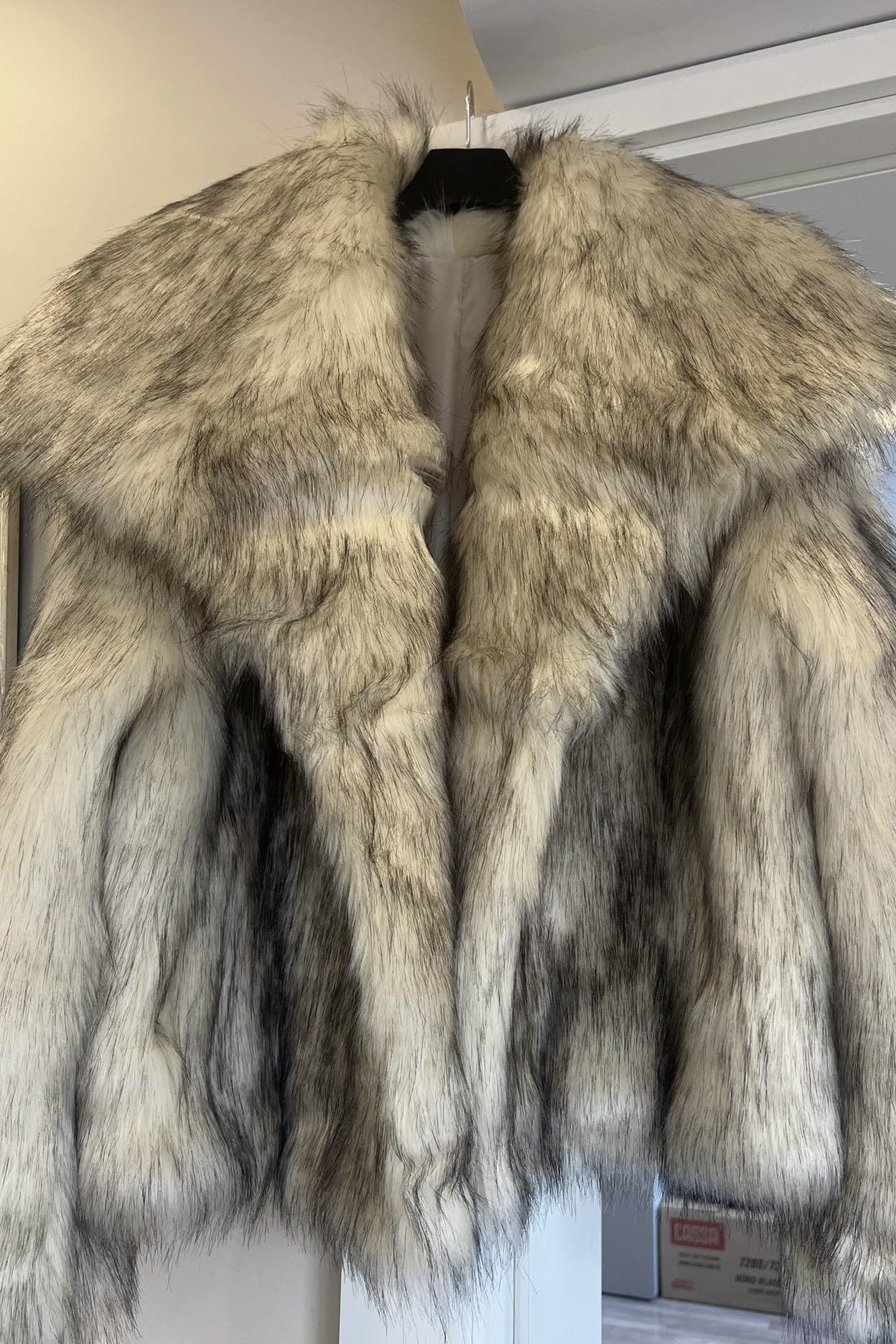 Özel Seri Astarlı Premium Kalite Ekru Kürk Ceket