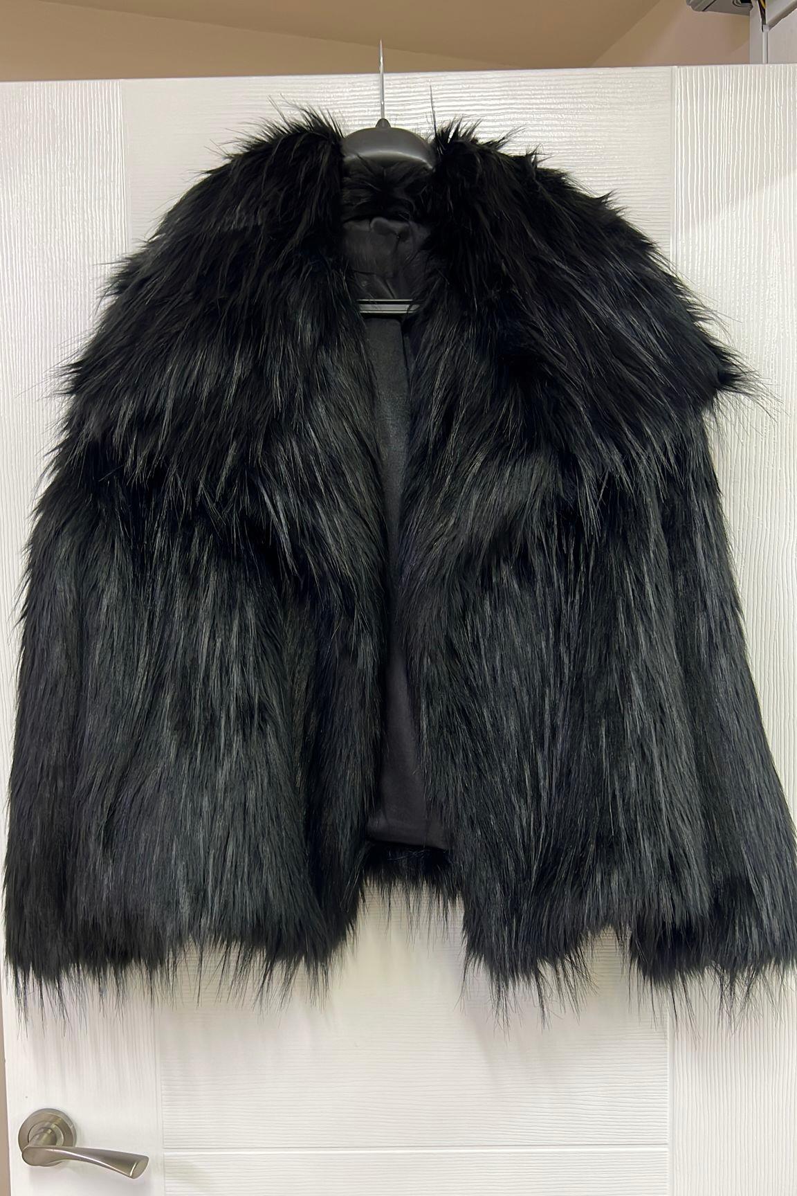 Özel Seri Astarlı Premium Kalite Siyah Kürk Ceket