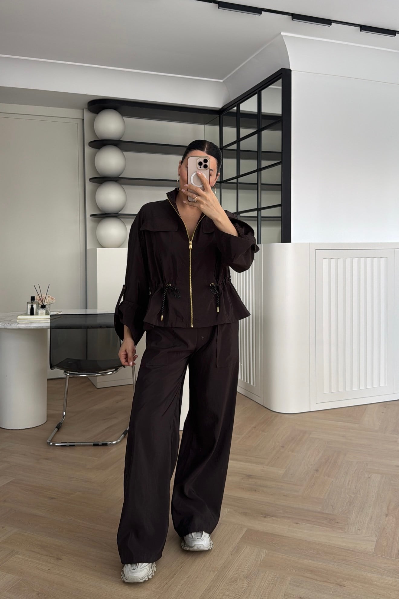 PARAŞÜT KUMAŞ TAKIM KAHVE