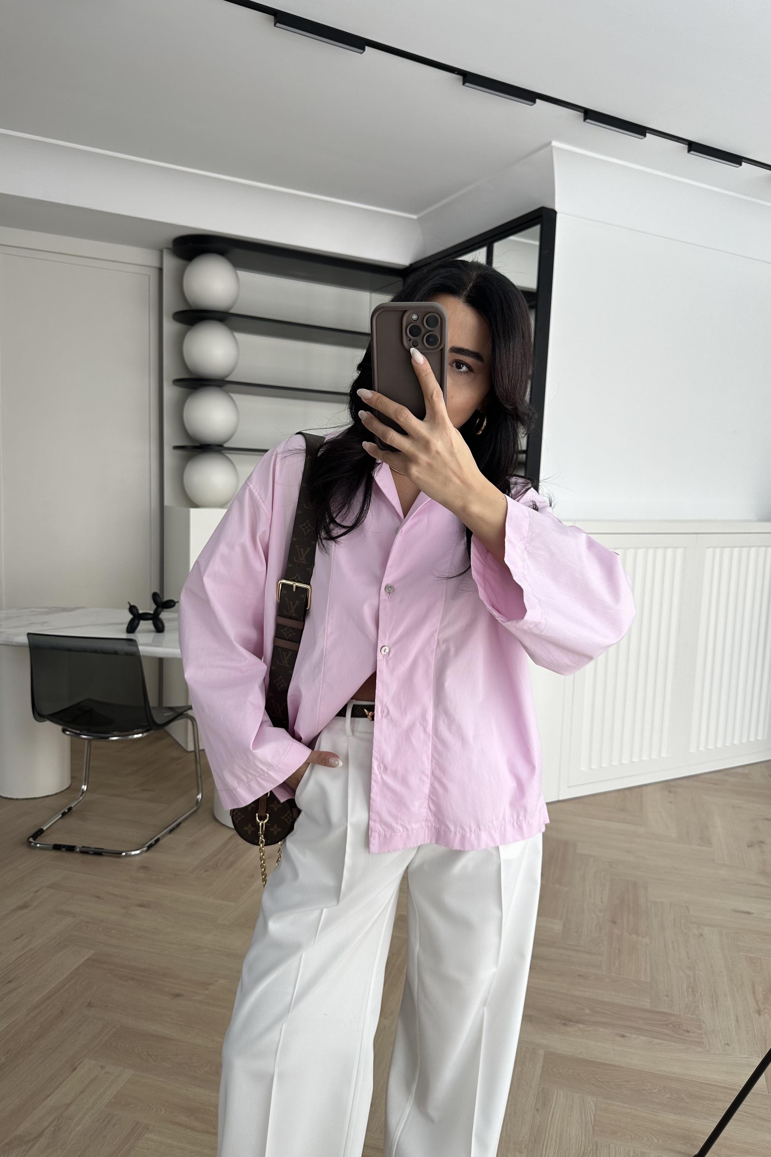 Pembe Oversize Gömlek