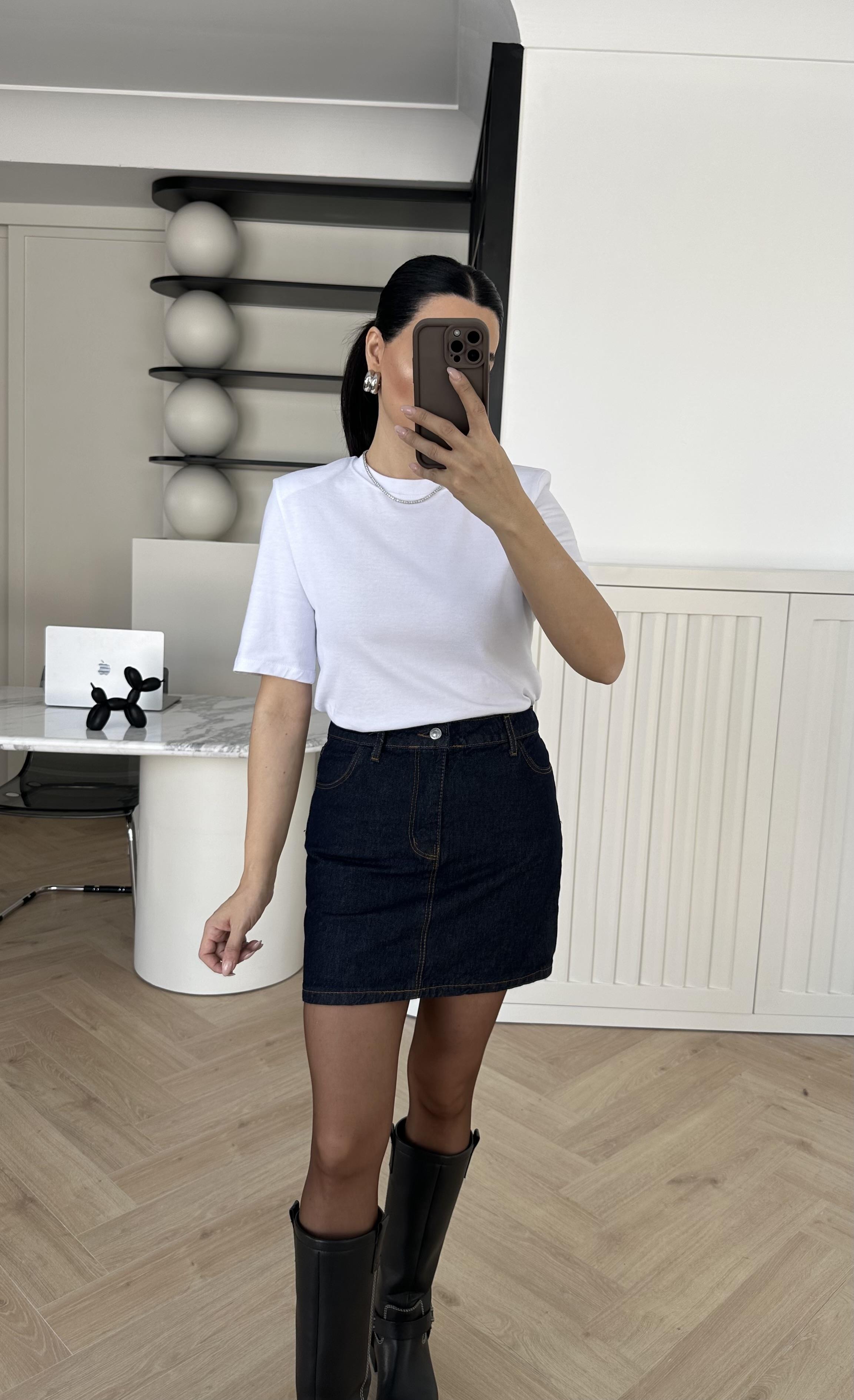 Premium Denim Ceket Etek Takım