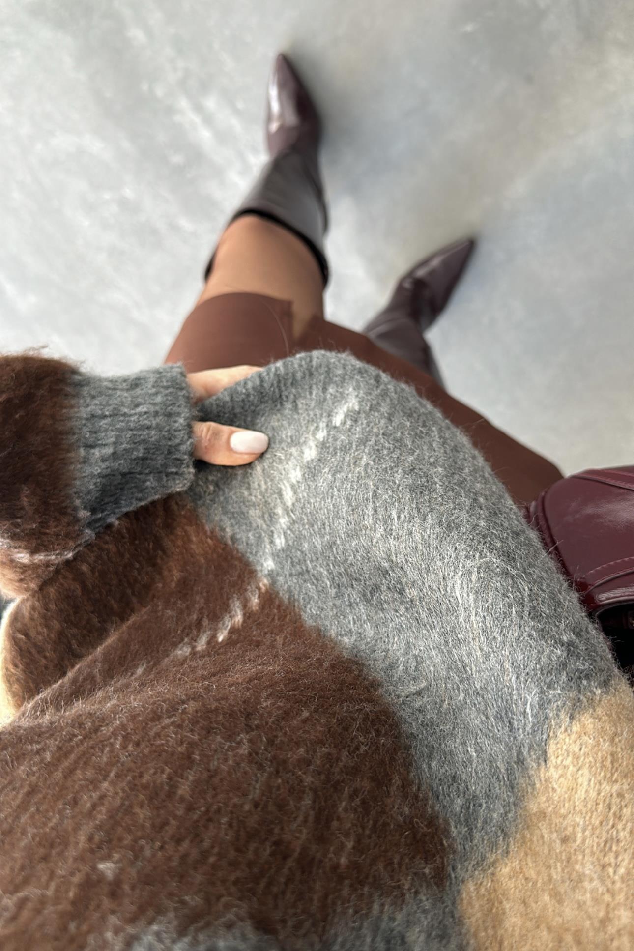 Şardonlu Baklava Desen Marka Model Kazak