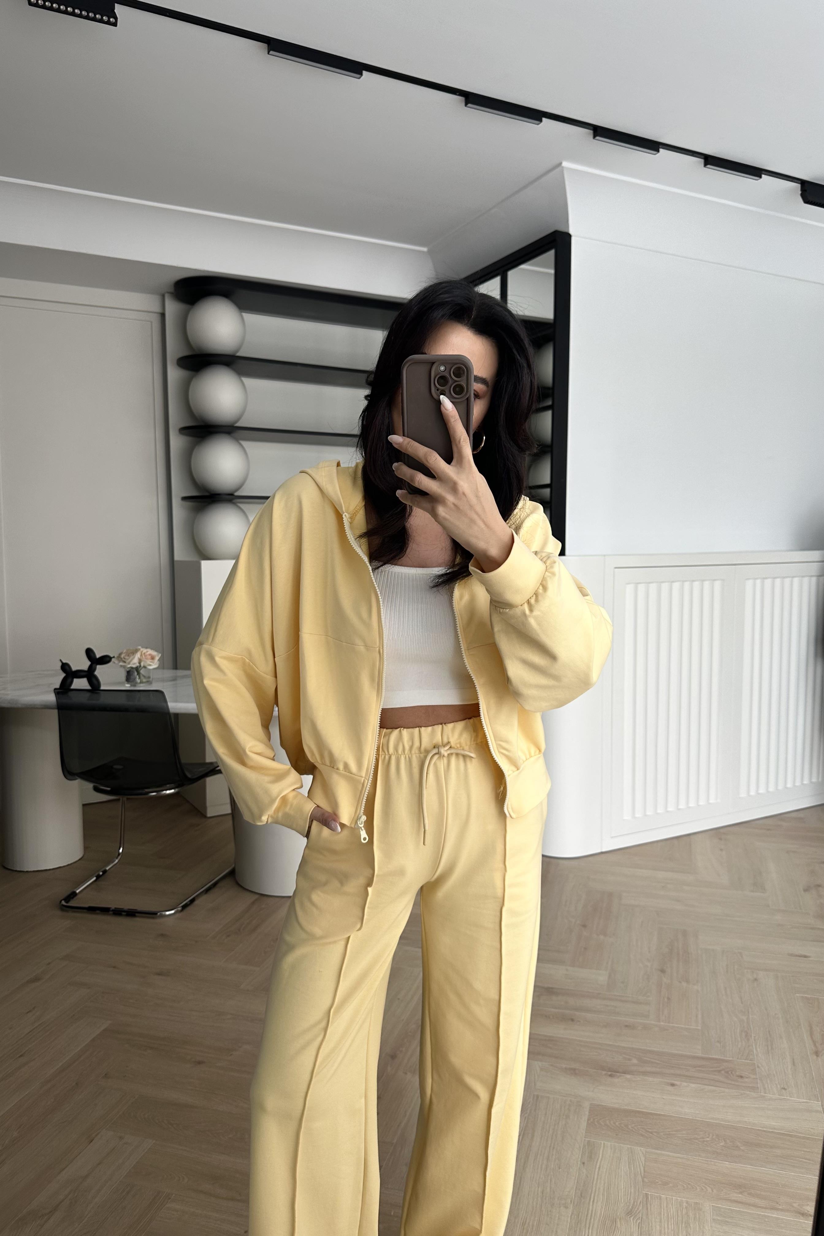 Sarı Renk Zr Model Eşofman Takım