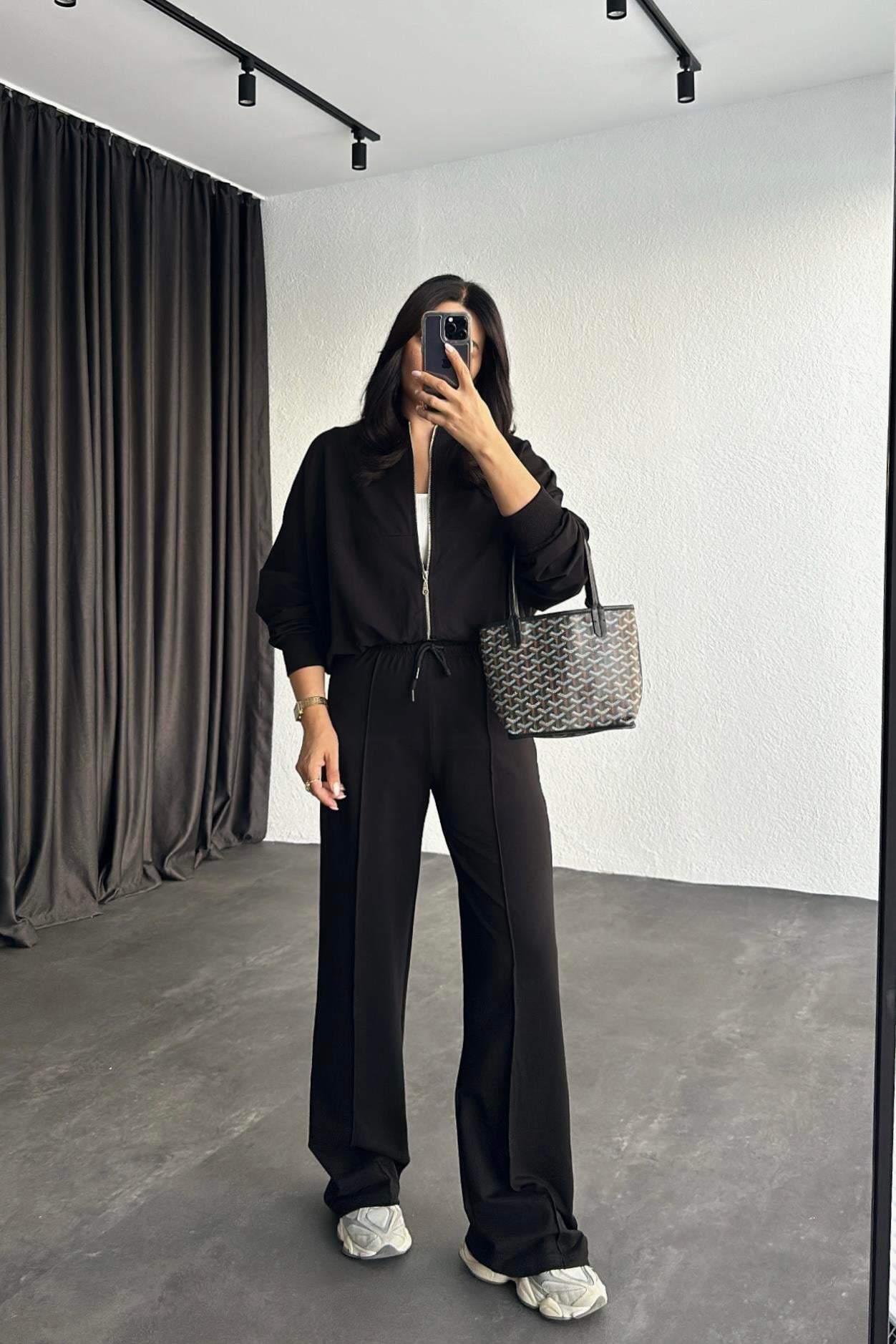 Siyah Renk Zr Model Eşofman Takımı 