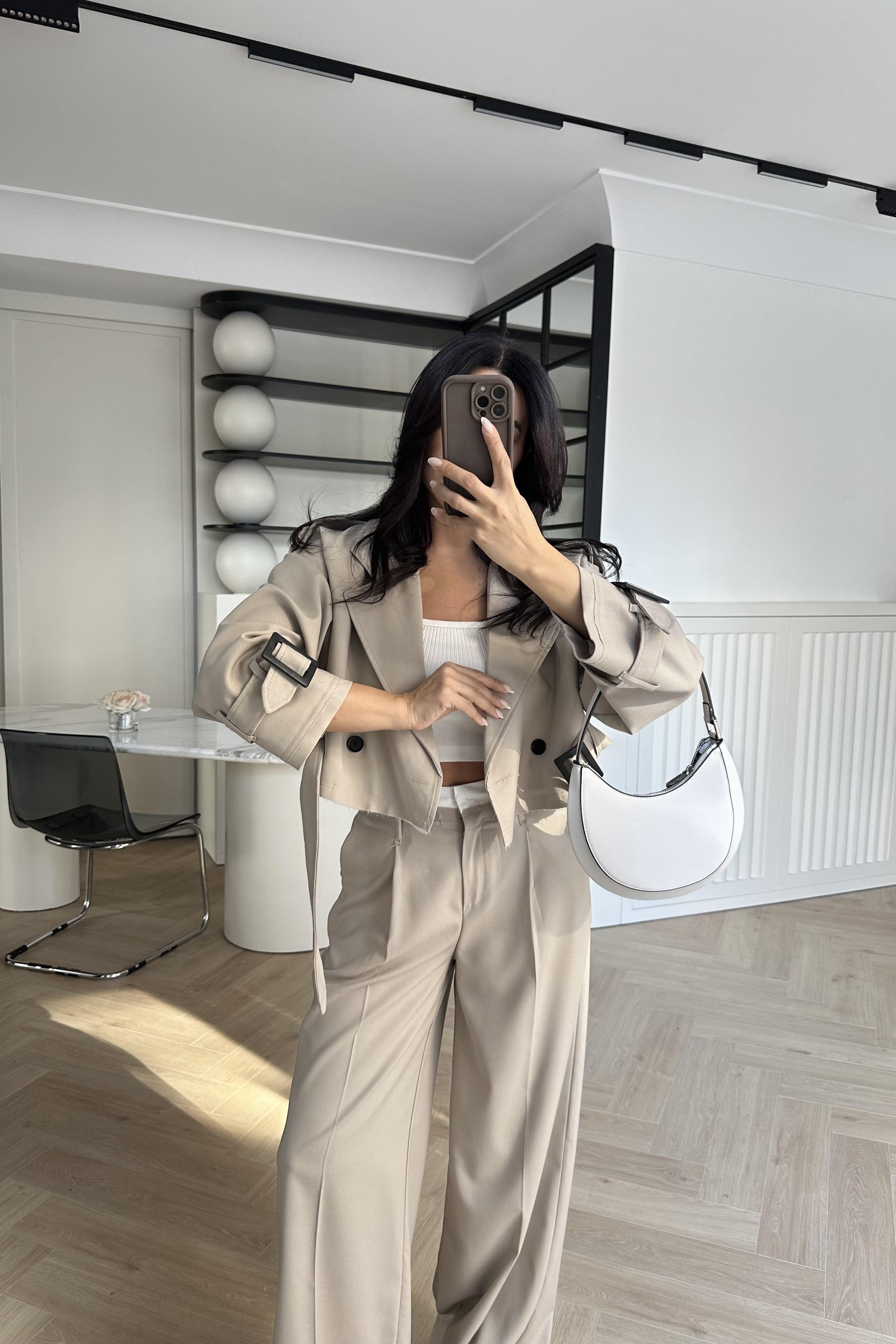 Taş Astarlı Kısa Premium Trençkot