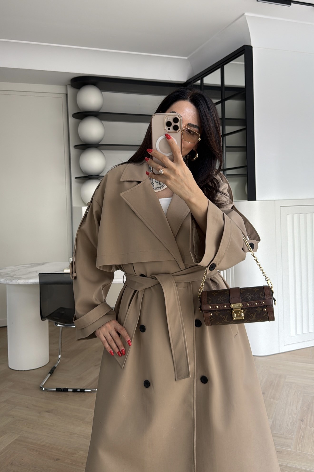 TASARIM ASTARLI PREMIUM TRENÇKOT CAMEL