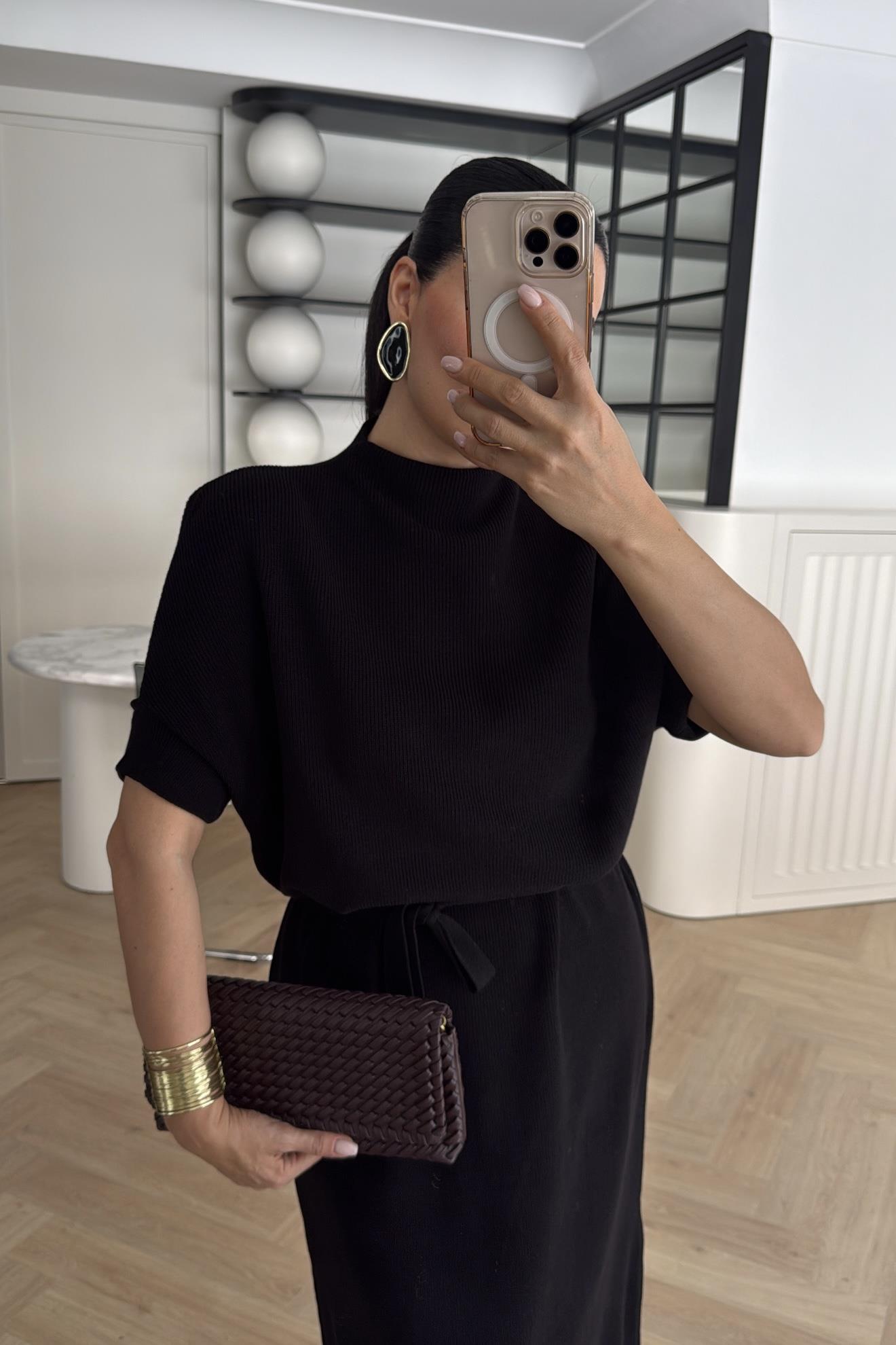 TRİKO ELBİSE SİYAH 