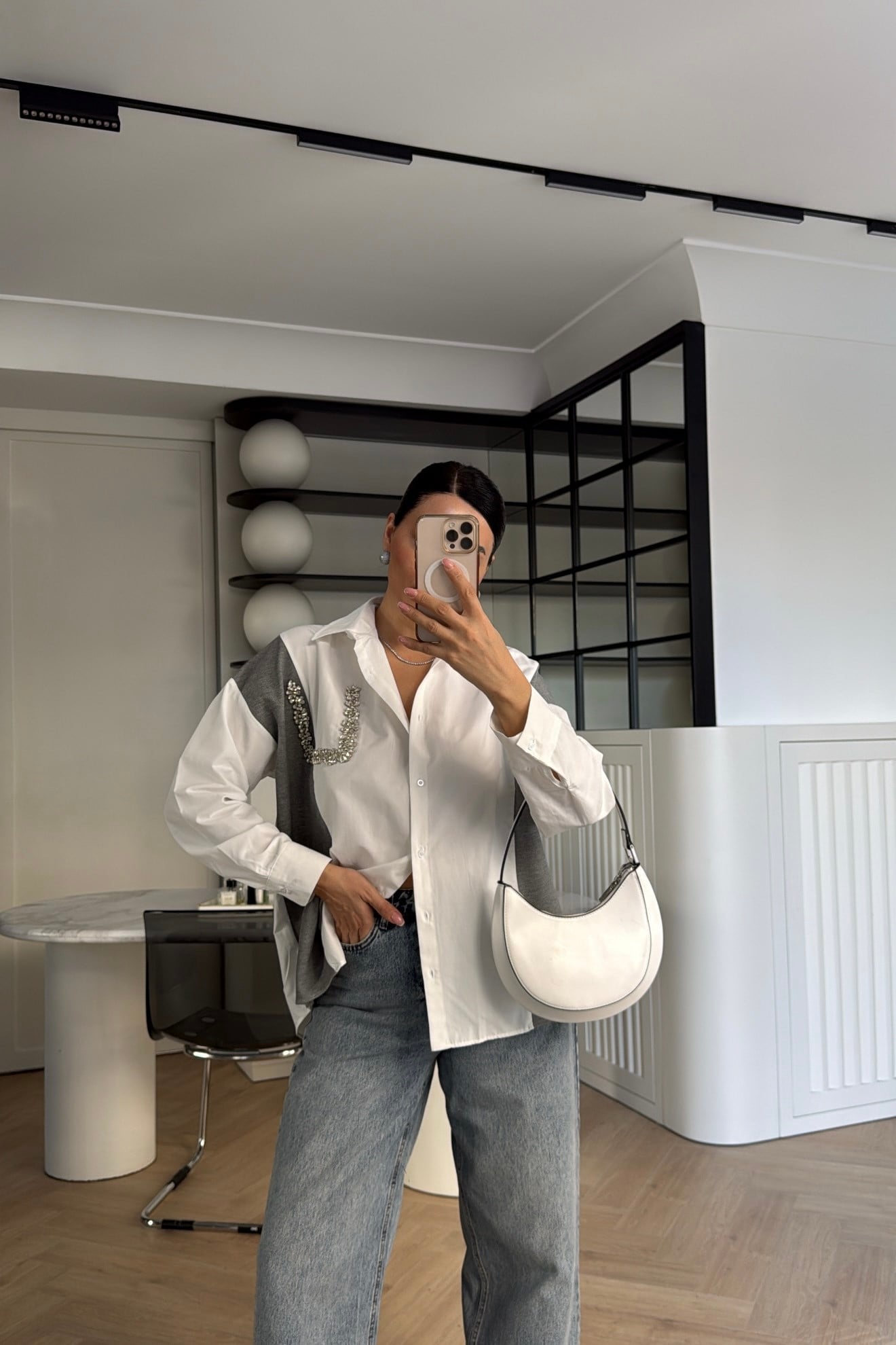 TRİKO GARNİLİ CEP KISMI TAŞ DETAYLI İPKYOL MODEL 