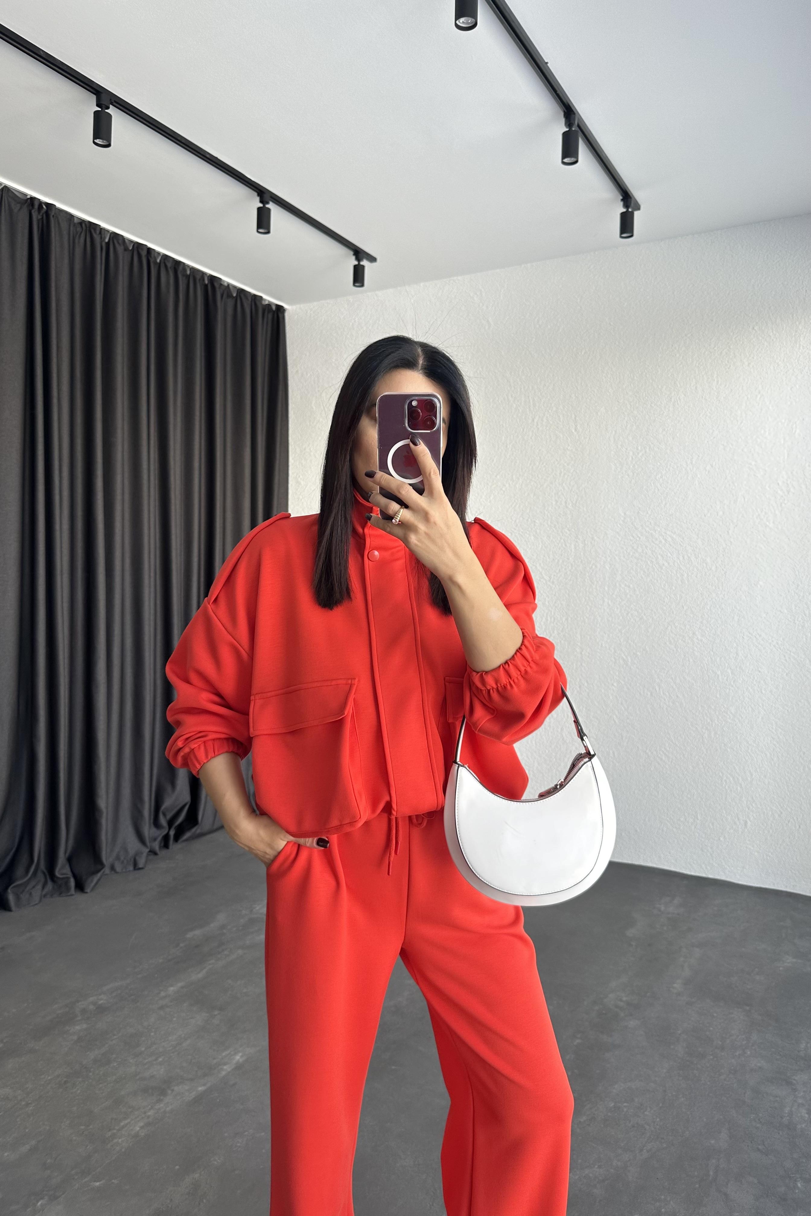 Turuncu Renk Torba Cepli Modal Takım