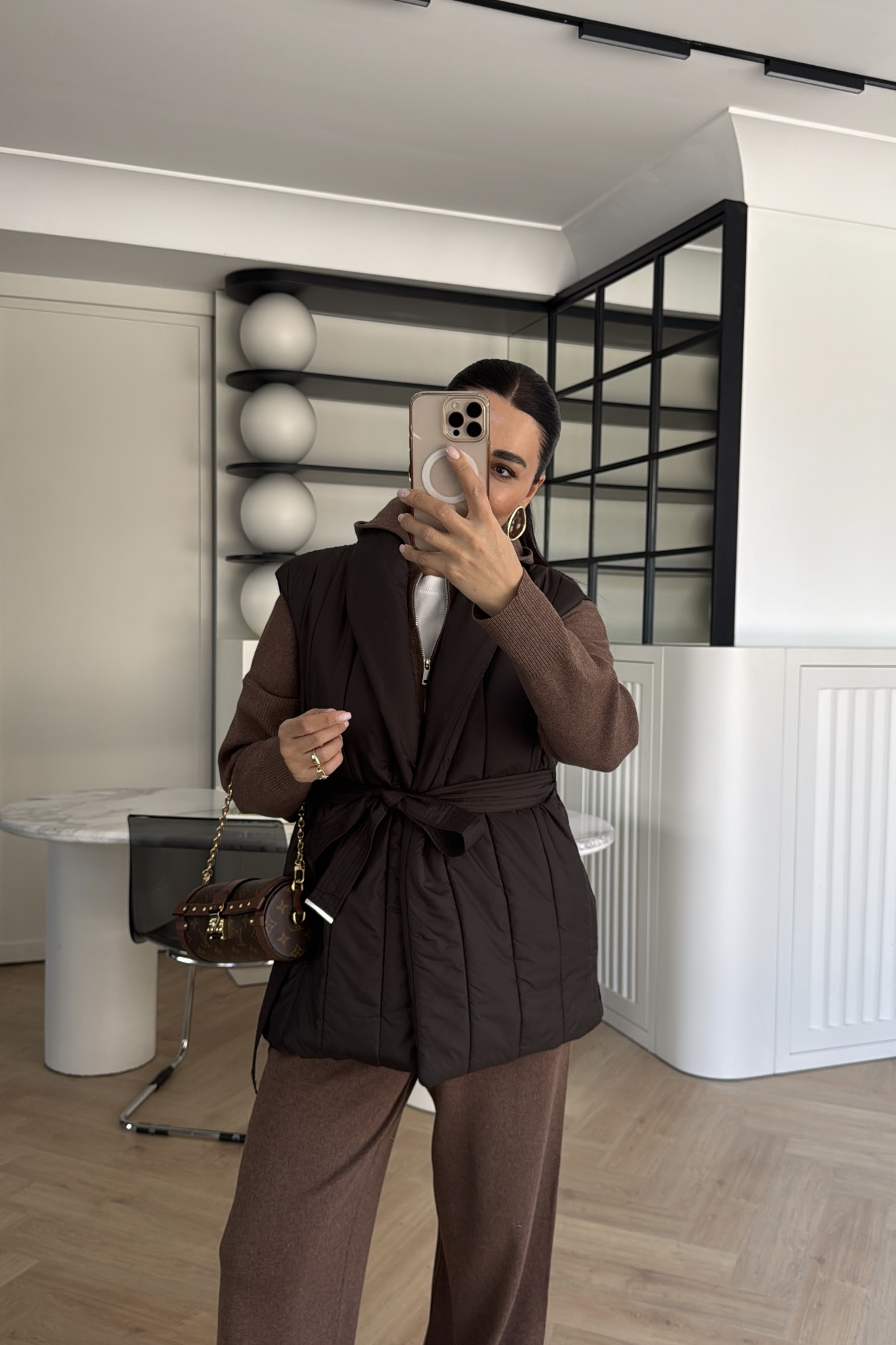 URBAN TRİKOLU ŞİŞME YELEK ACI KAHVE 