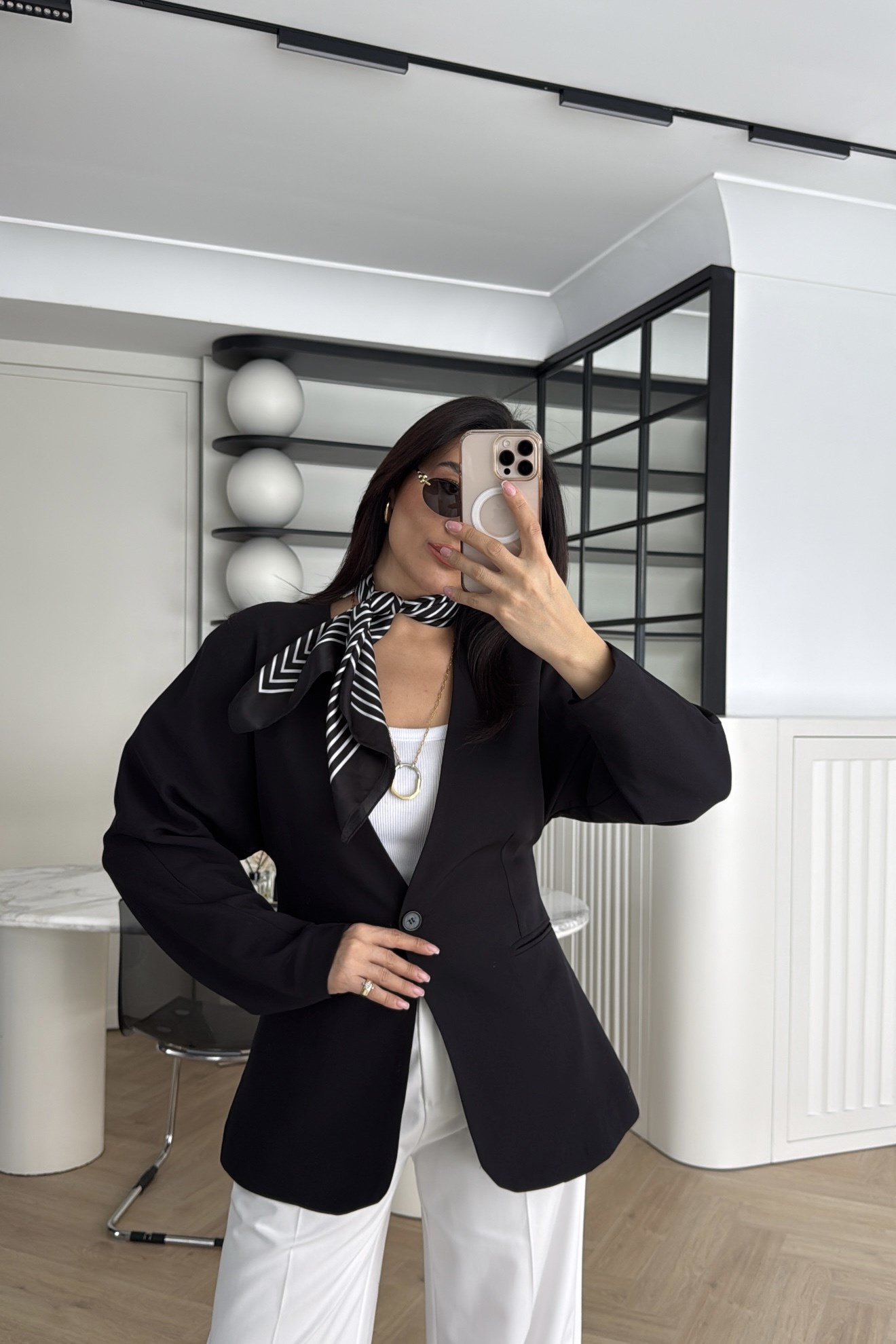 VATKALI BALON KOL MODERN BLAZER CEKET SİYAH