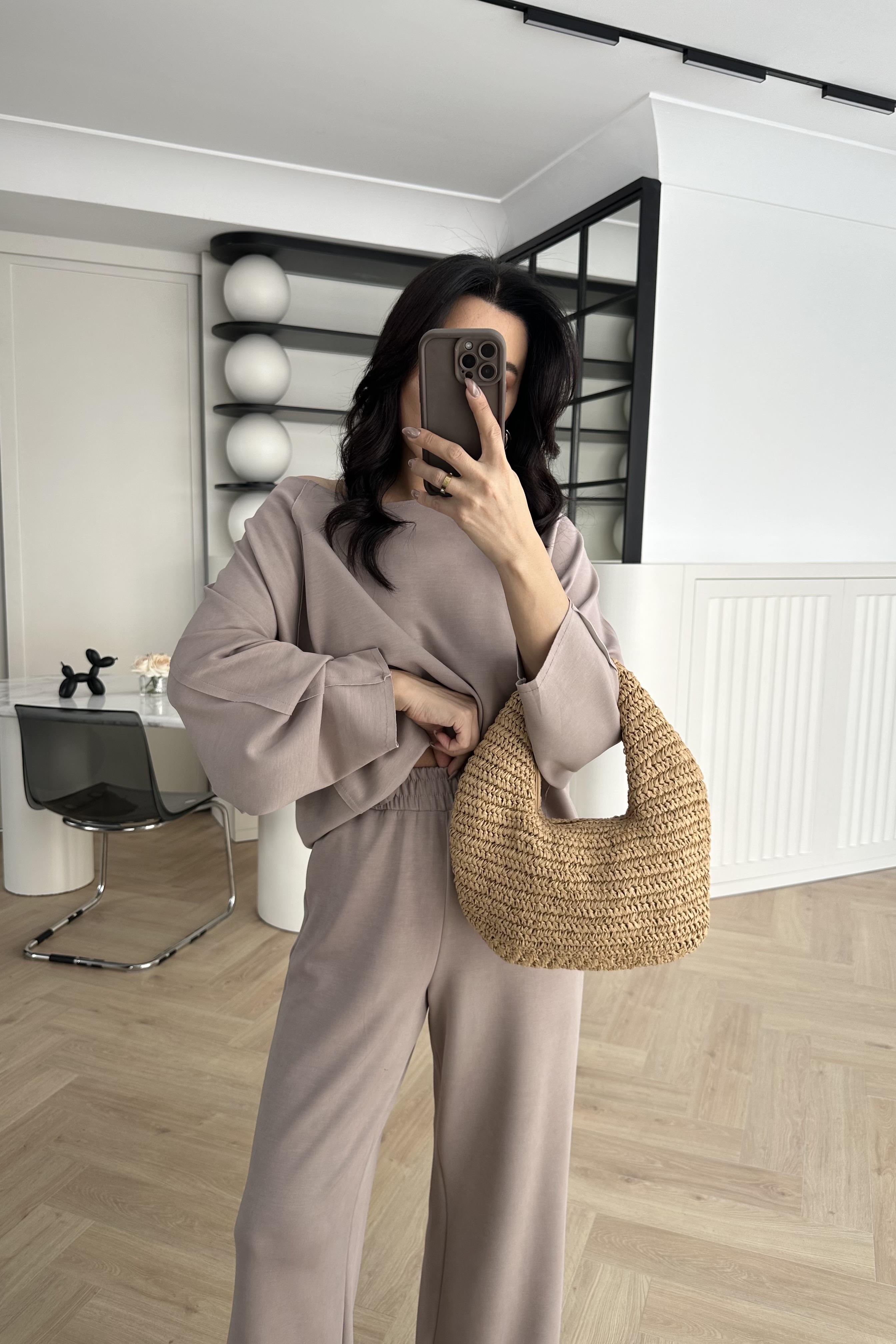 Vizon Modal Kumaş Omuz Detaylı Premium Takım