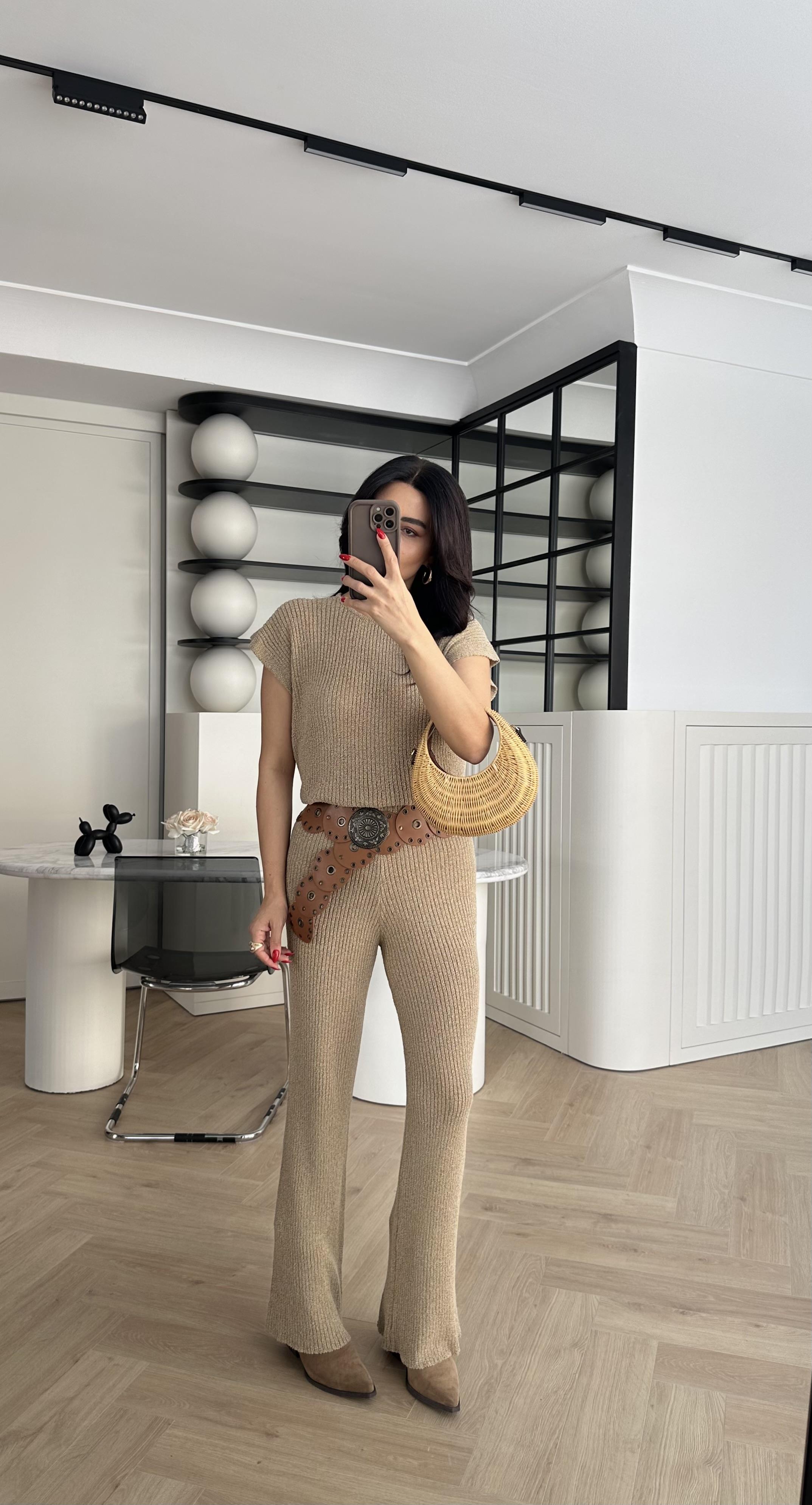 Vizon Renk Yazlık Triko Takım