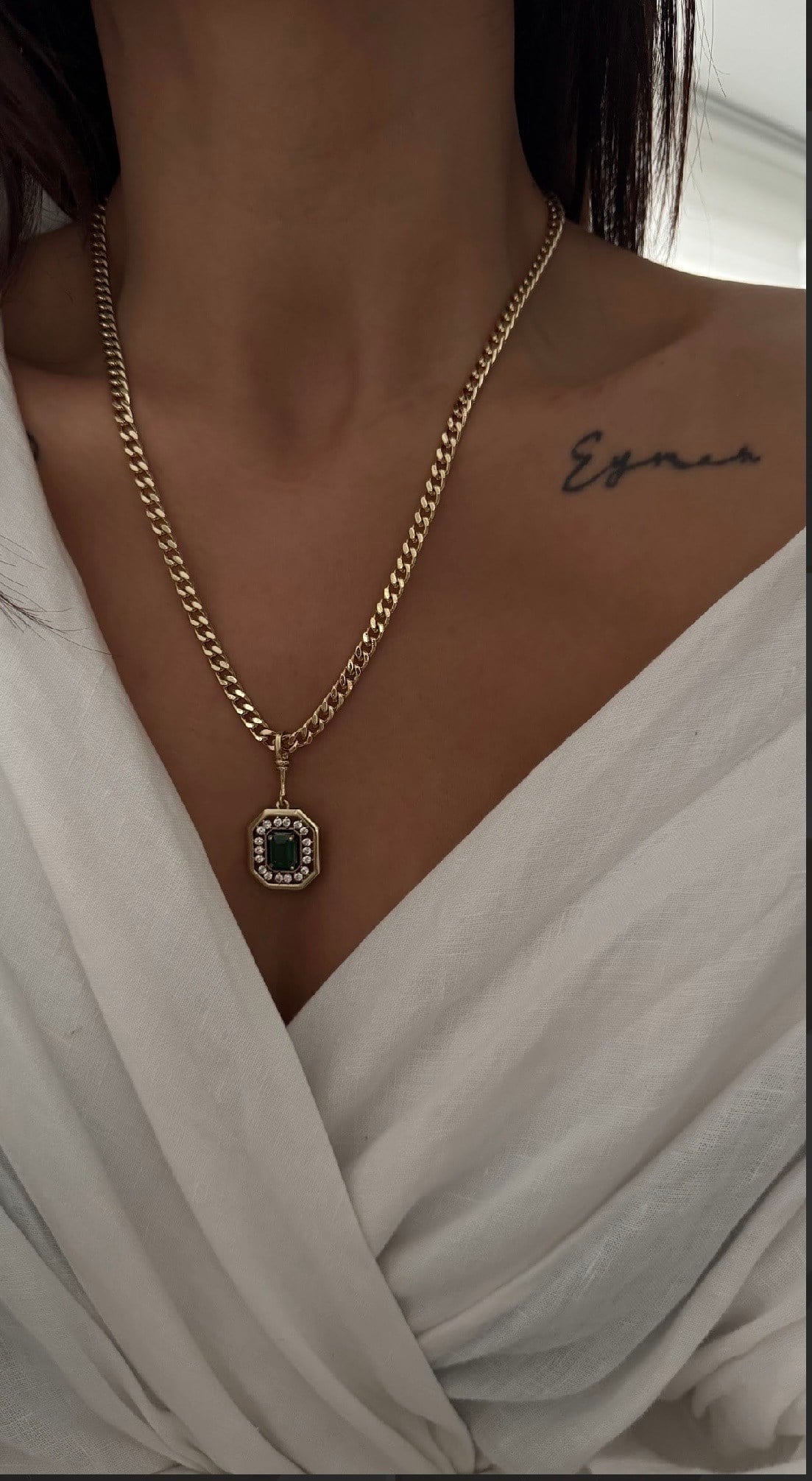 YEŞİL TAŞLI SERENAY KOLYE