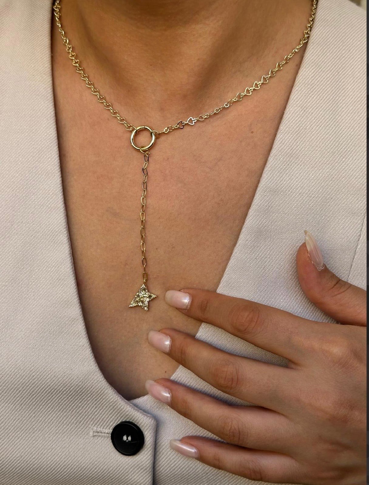 YILDIZ UÇLU Y KOLYE