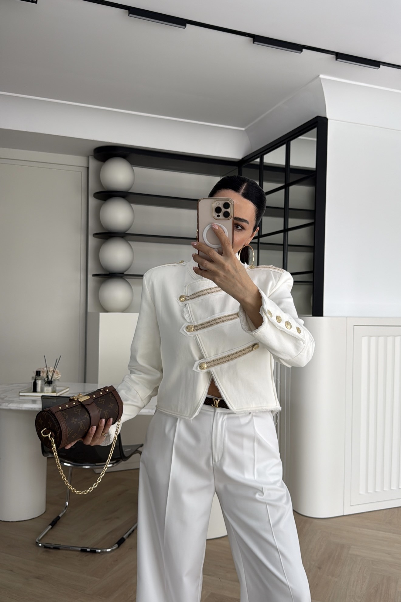 ZR MODEL GOLD DÜĞMELİ KRUVAZE CEKET EKRU 