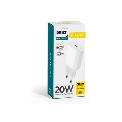 PHIXI 20W PD Hızlı Şarj Adaptörü 30lu Paket – Type-C PD 3.0 Toptan Adaptör