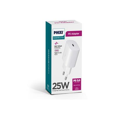 PHIXI UPD210 25W PD Hızlı Şarj Adaptörü – USB-C Type-C Şarj Cihazı