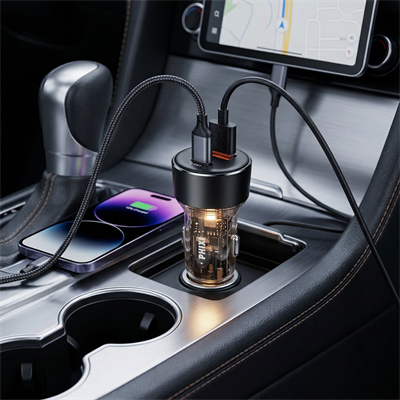 PHIXI 38W PD Araç Şarj Cihazı USB-C + USB-A Hızlı Araç Şarj Adaptörü