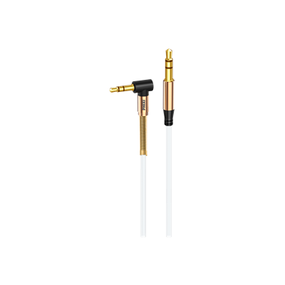 Phixi Basic A811 L Kesim Metal Başlıklı ve Yaylı 3.5mm Aux Kablo