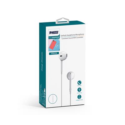 Phixi Basic HS624 Mikrofonlu EarPods Beyaz Kulaklık