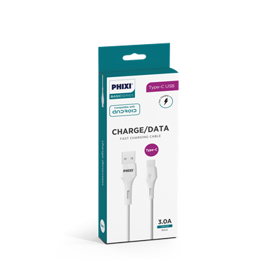 Phixi CB410T Basic 100 Cm Type-C USB Şarj ve Data Kablosu