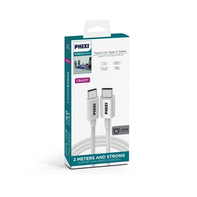 PHIXI CB422T Type-C to Type-C Şarj ve Data Kablosu 27W 2m USB-C