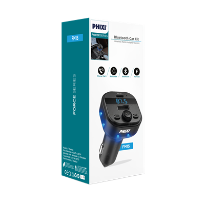 Phixi FM15 Araç FM Transmitter – Bluetooth 5.3 + PD & USB-A Hızlı Şarj