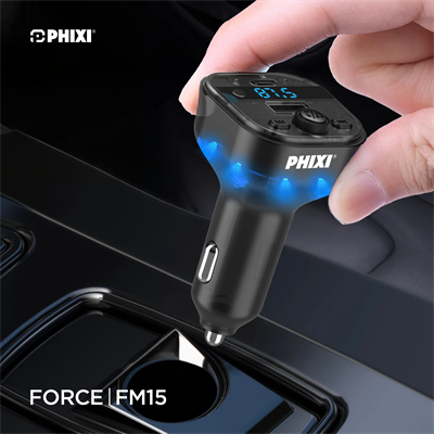 Phixi FM15 Araç FM Transmitter – Bluetooth 5.3 + PD & USB-A Hızlı Şarj